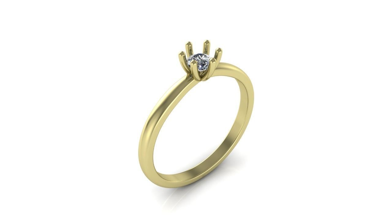 Engagement ring  3D print model_3