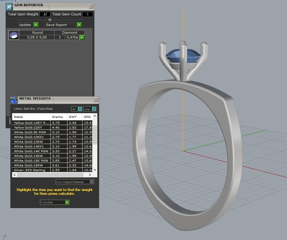 Engagement ring 3 sizes 3D print model_4