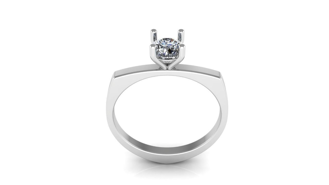 Engagement ring 3 sizes 3D print model_1