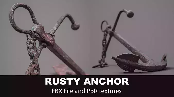 Old Rusty Anchor 3D model