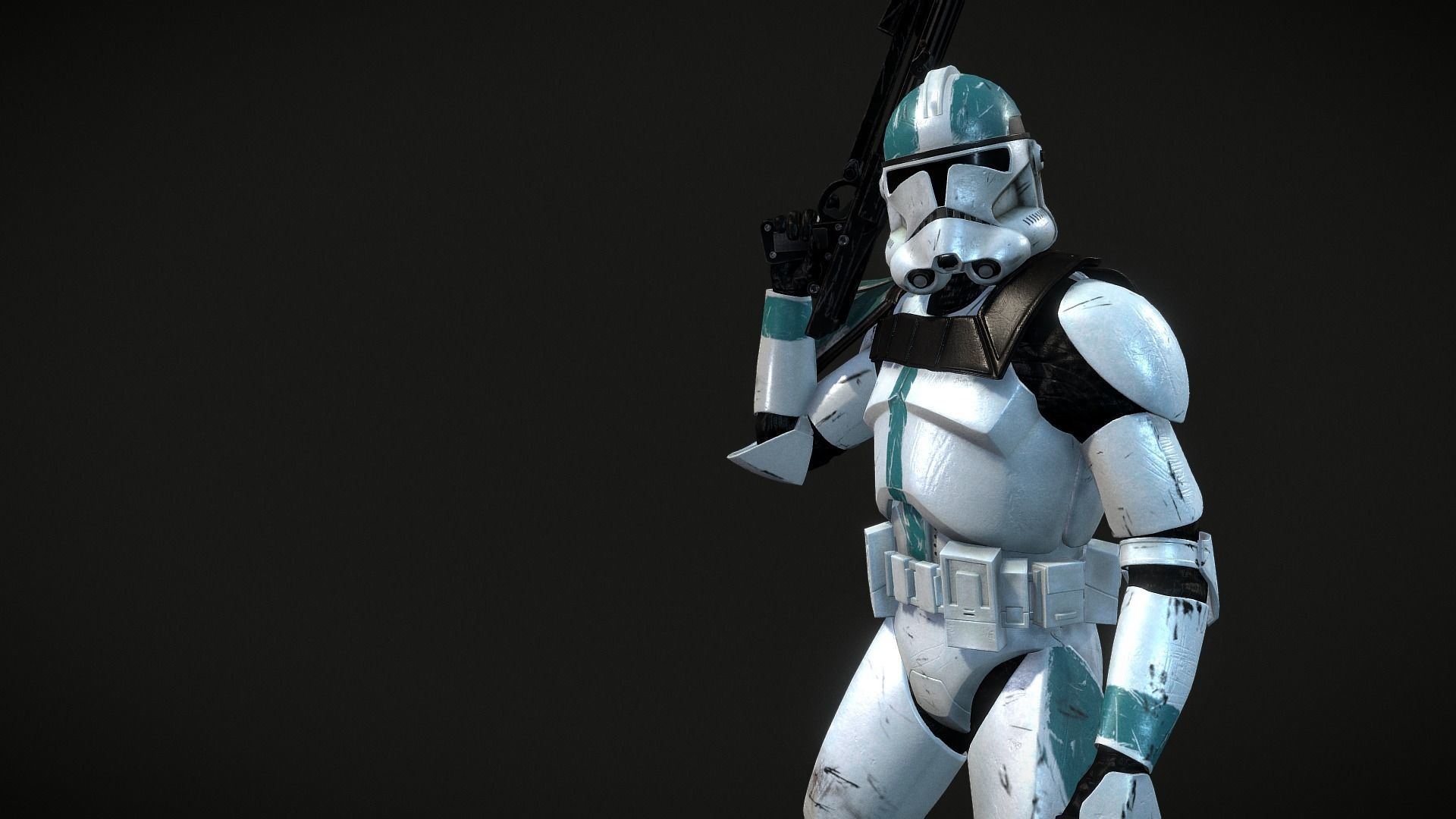 Clone Captain Howzer Low-poly 3D model_1