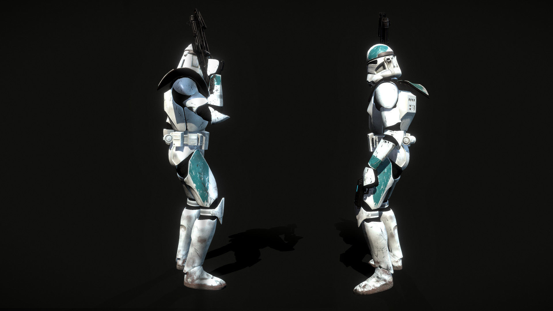 Clone Captain Howzer Low-poly 3D model_3