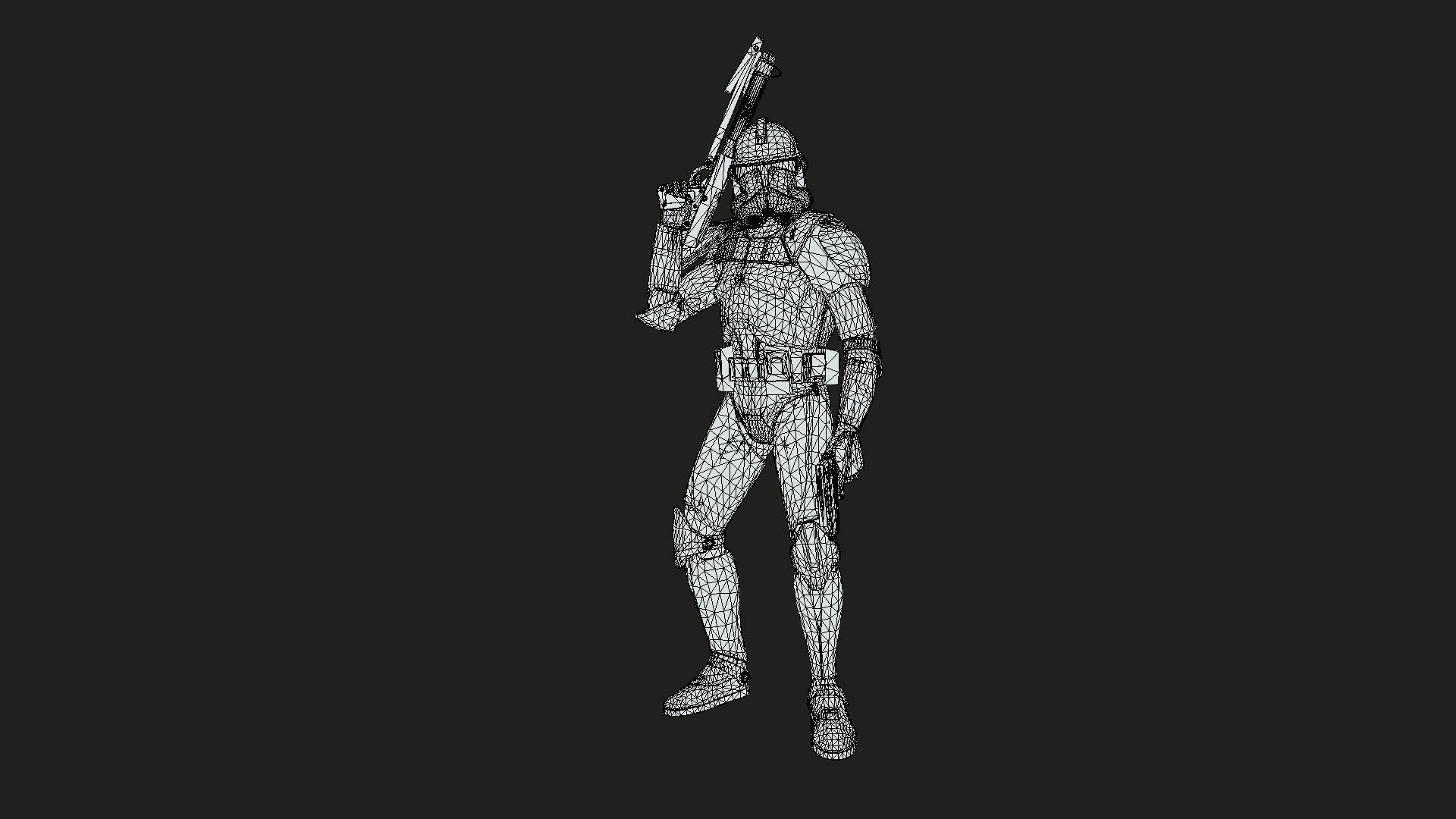 Clone Captain Howzer Low-poly 3D model_10
