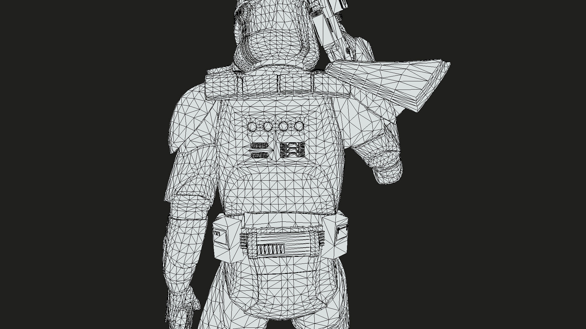 Clone Captain Howzer Low-poly 3D model_16