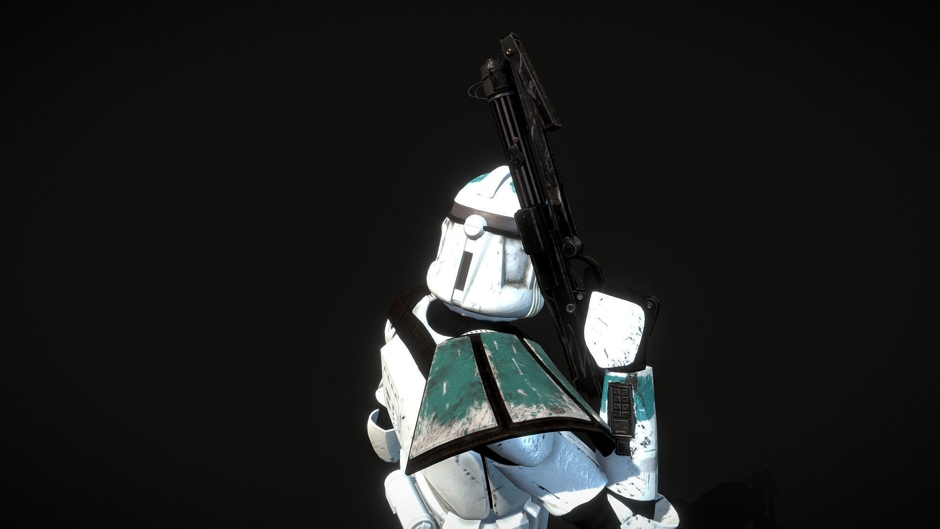 Clone Captain Howzer Low-poly 3D model_7