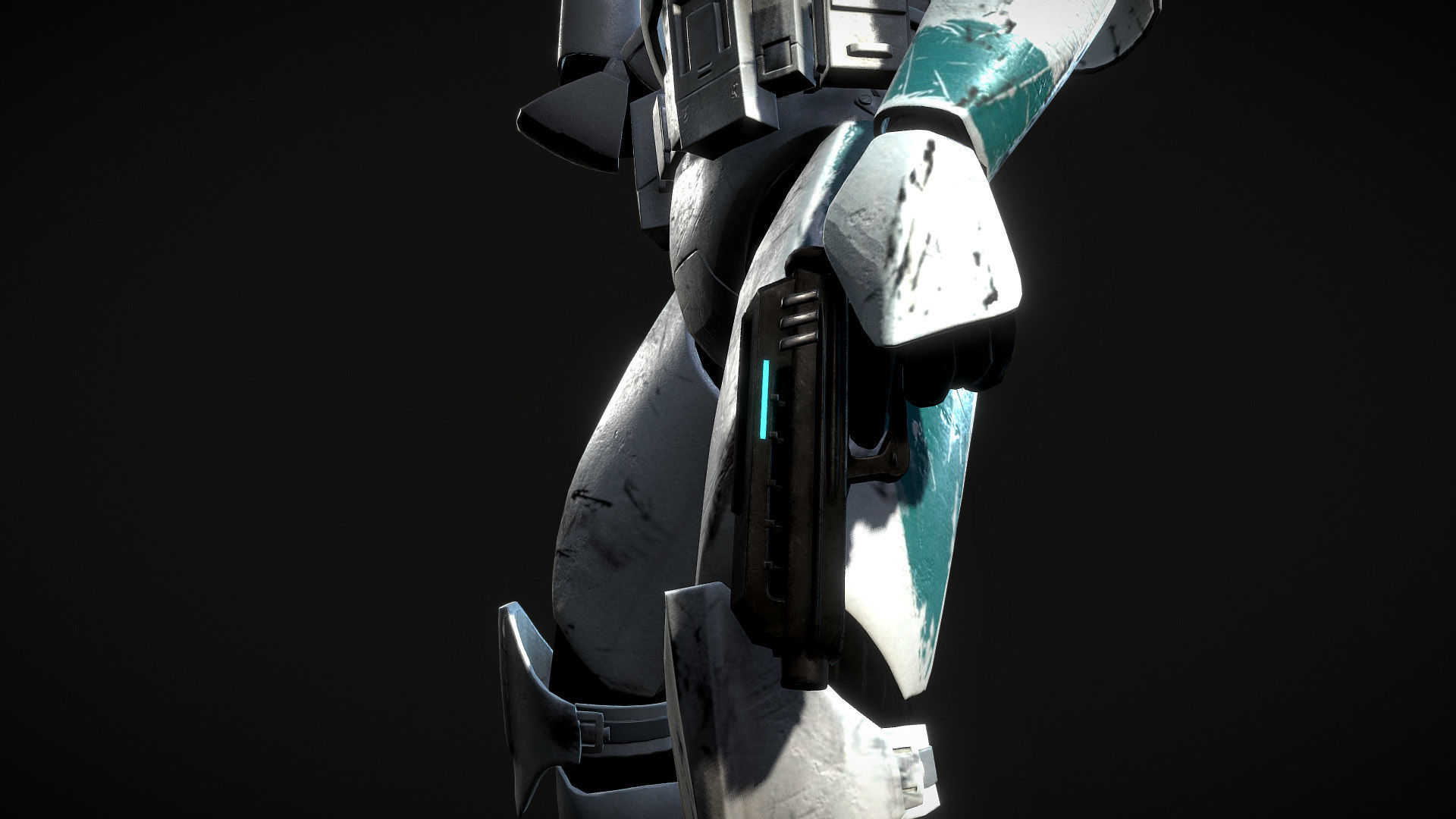 Clone Captain Howzer Low-poly 3D model_9