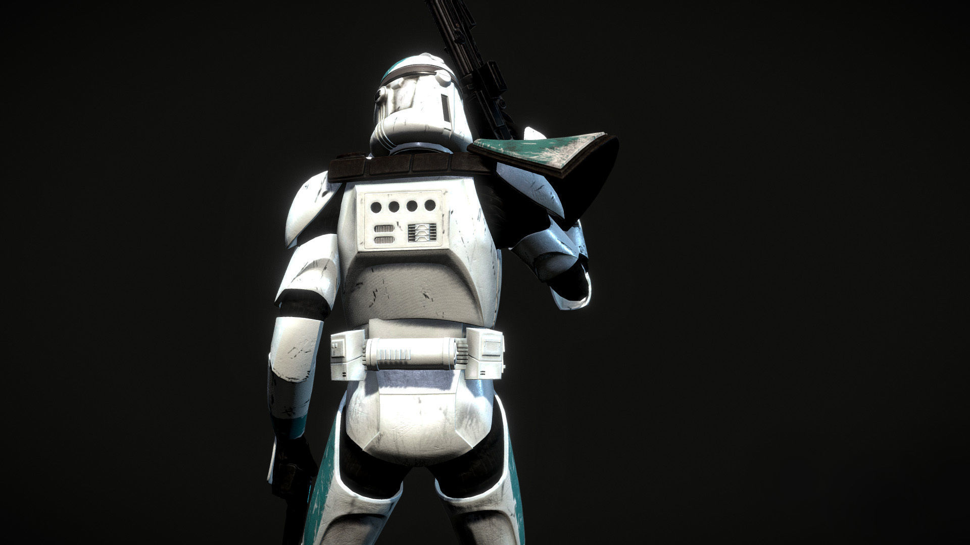 Clone Captain Howzer Low-poly 3D model_5