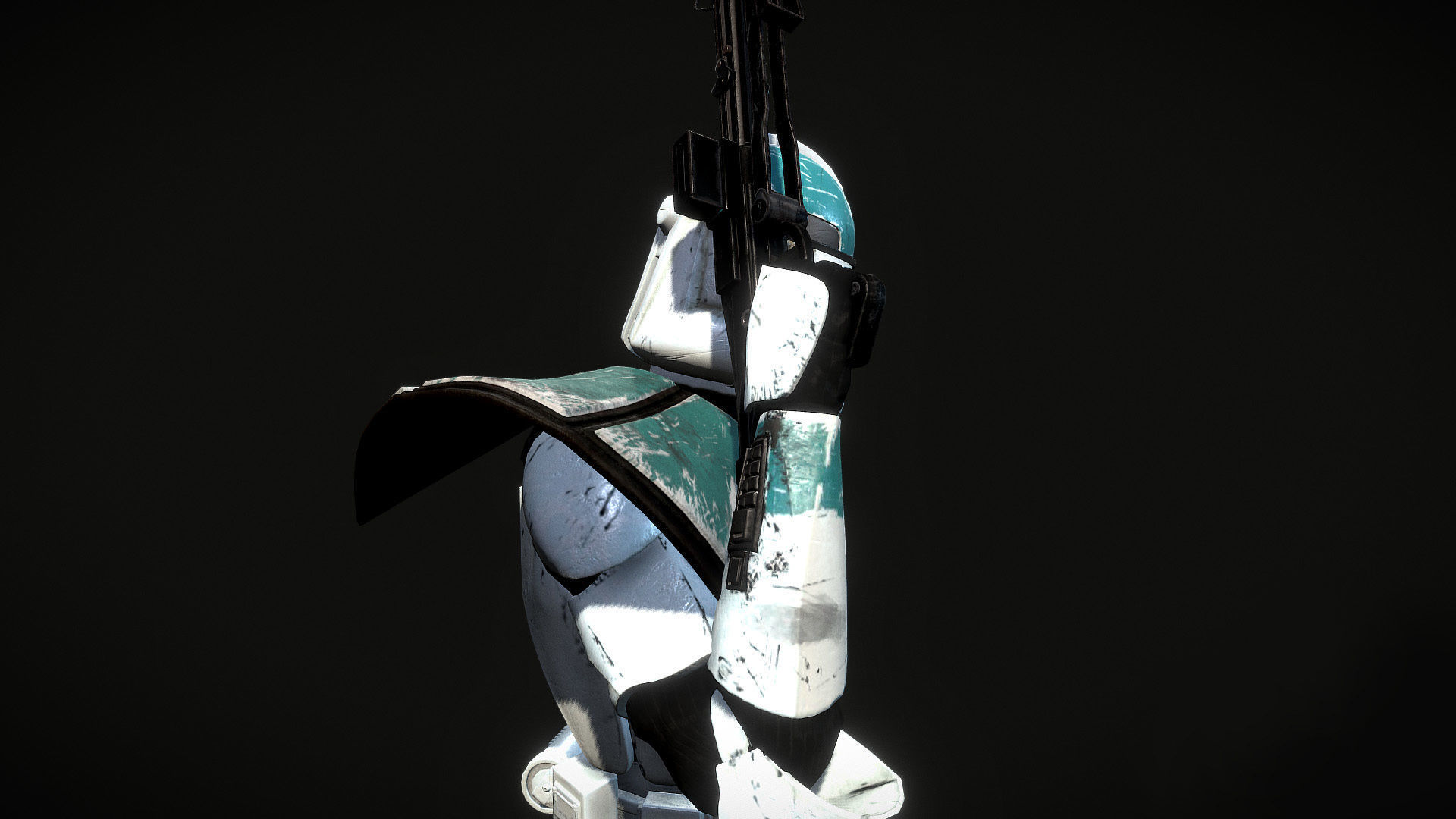 Clone Captain Howzer Low-poly 3D model_8