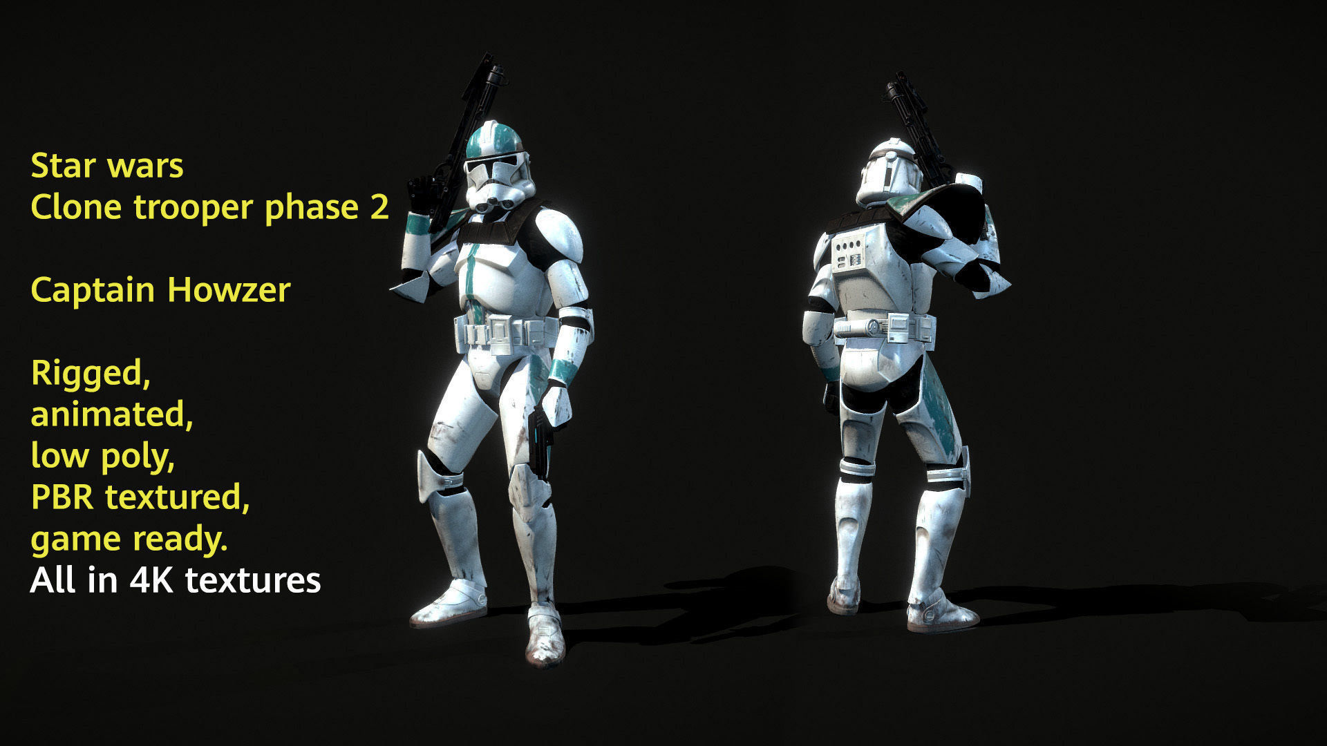 Clone Captain Howzer Low-poly 3D model_2