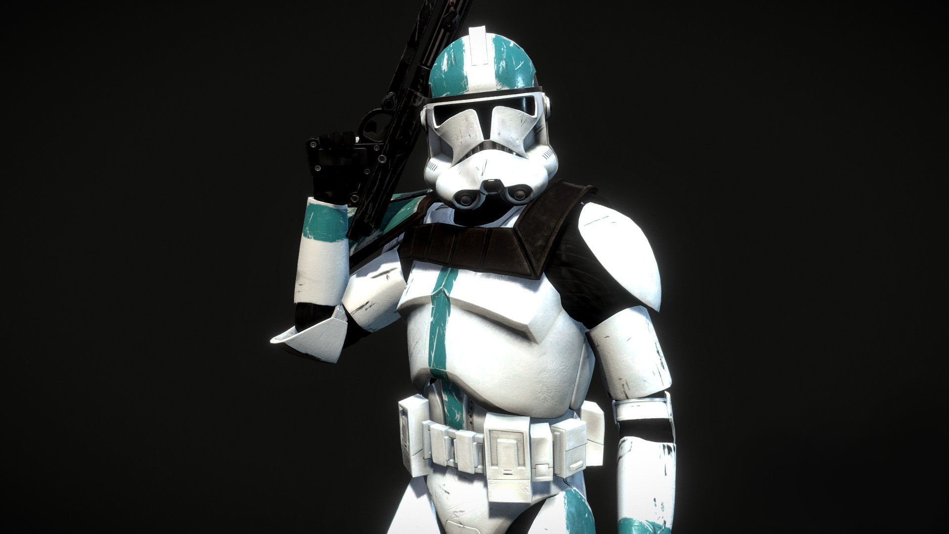 Clone Captain Howzer Low-poly 3D model_4