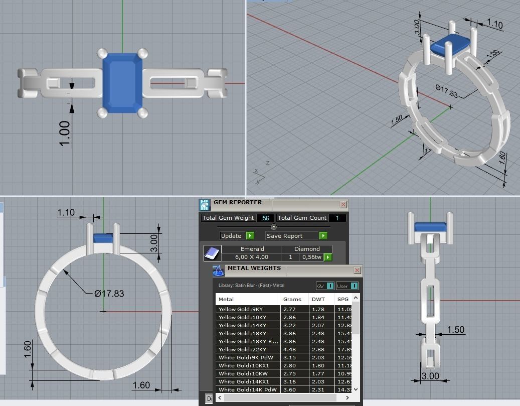 Engagement ring 3D print model_1