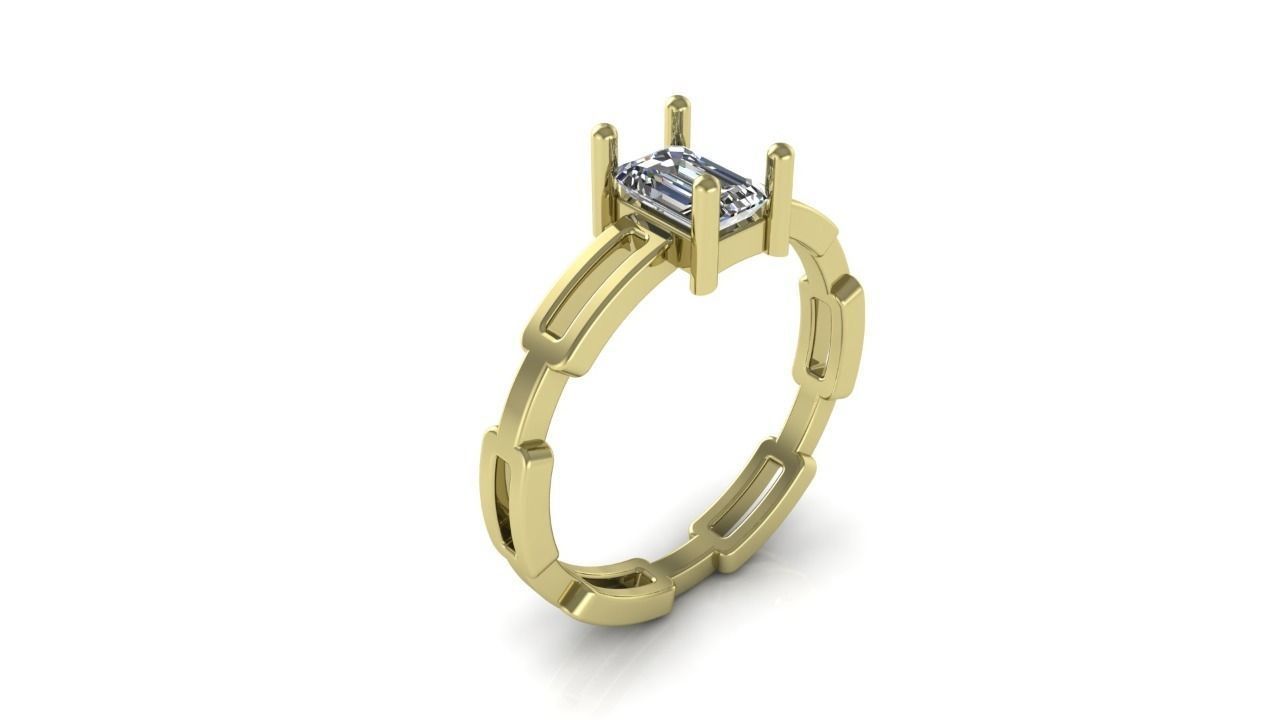 Engagement ring 3D print model_2