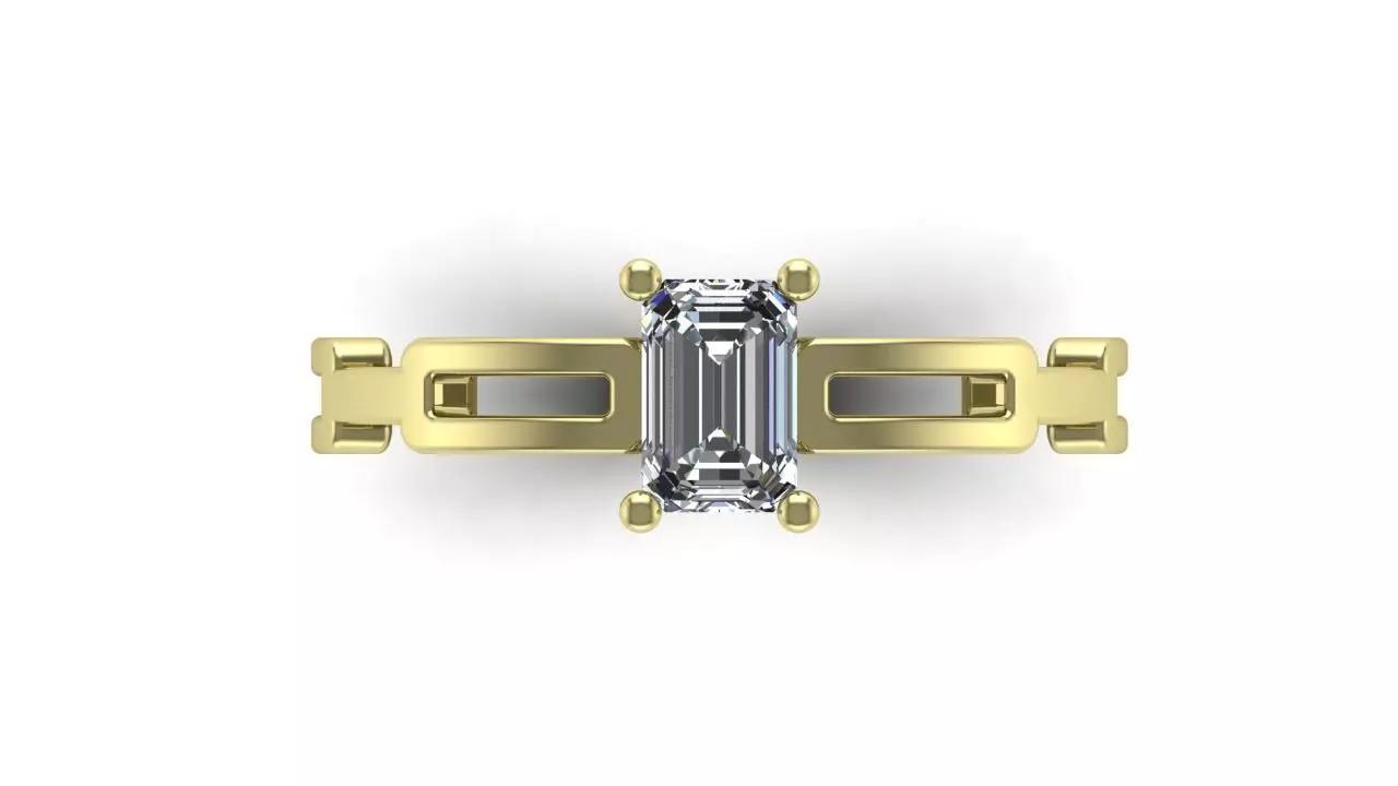 Engagement ring 3D print model_0