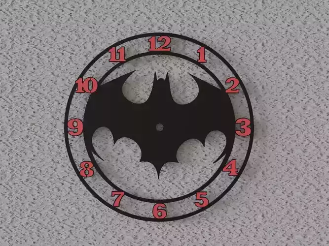batman wall clock 3D print model