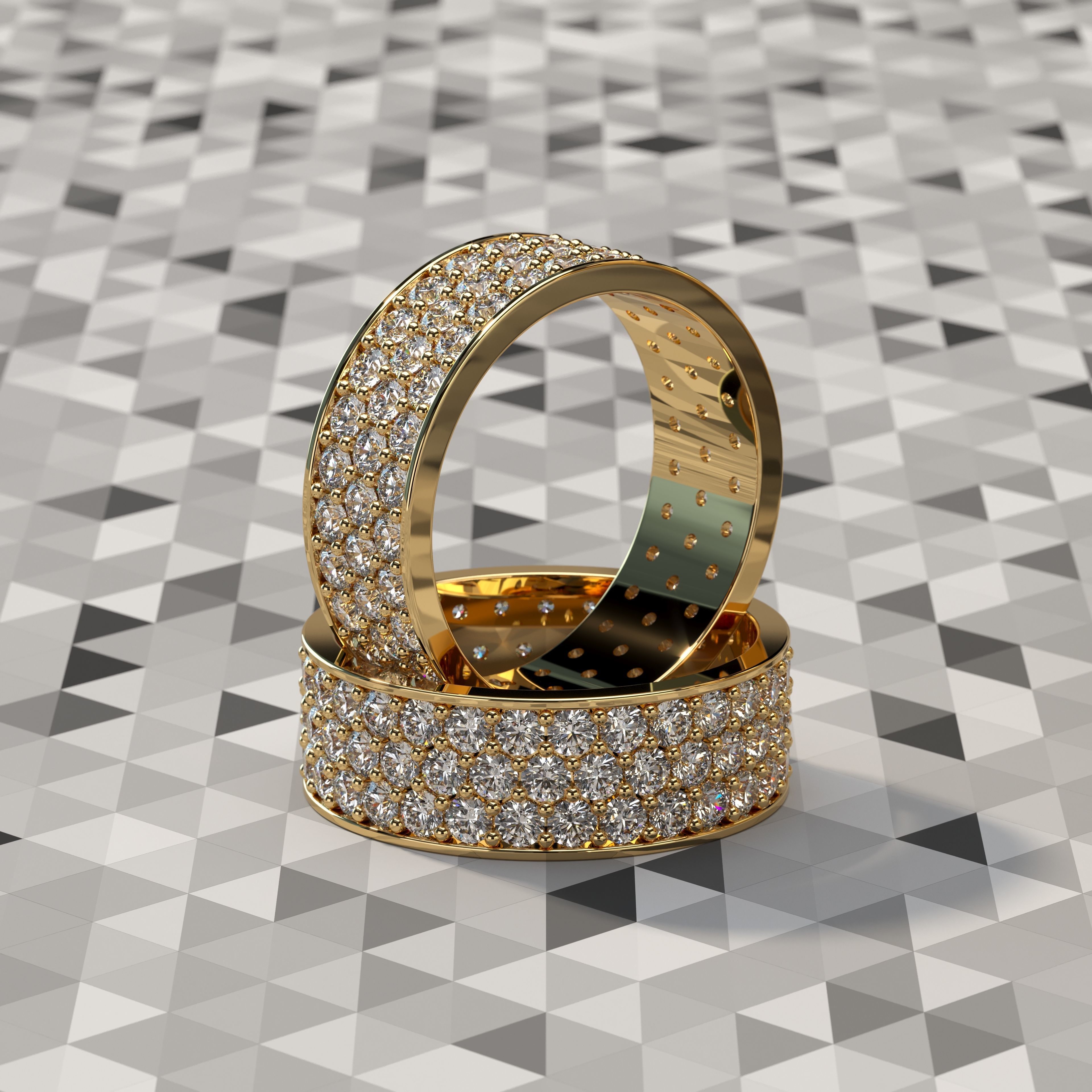 Slim Ring collection with diamonds All Sizes _7