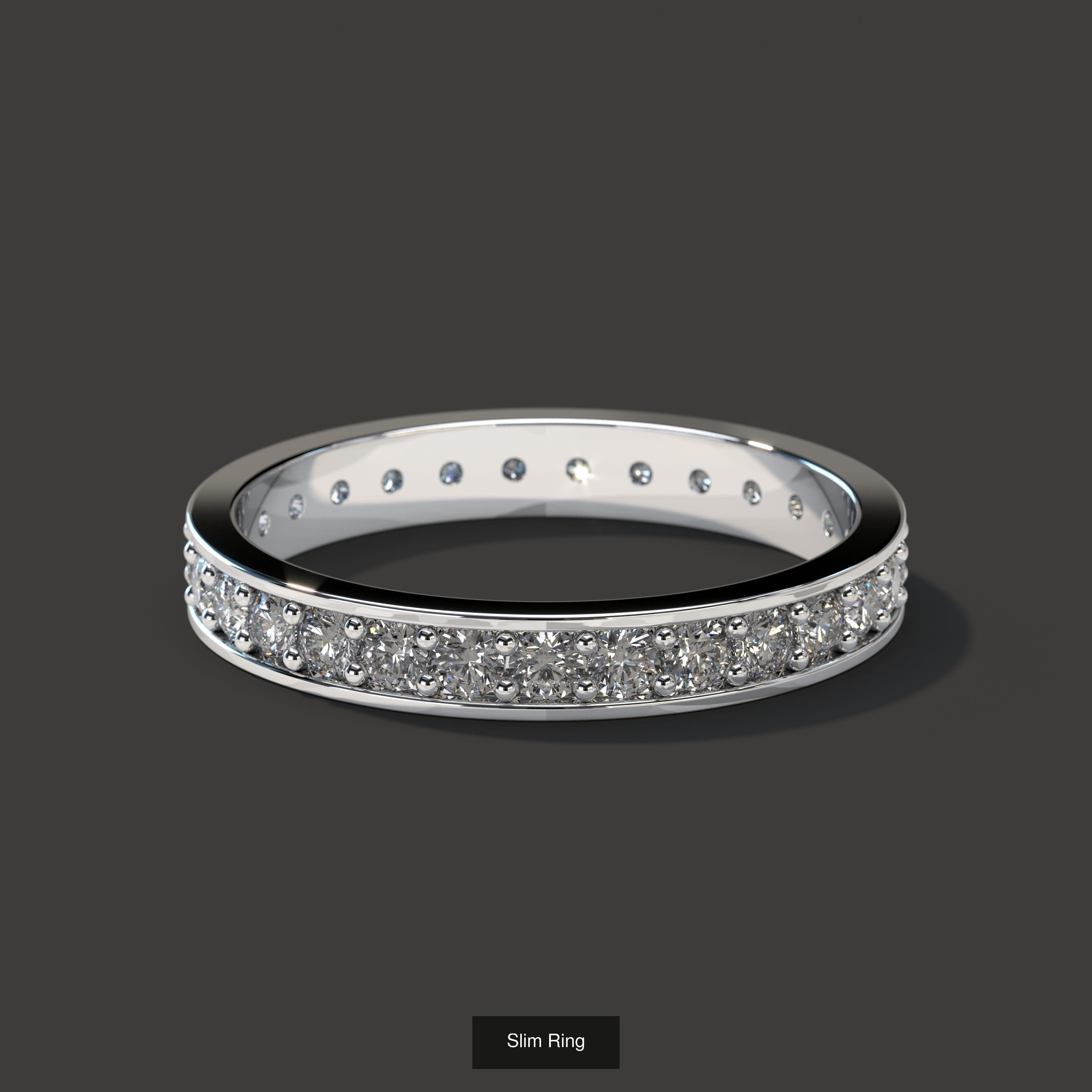 Slim Ring collection with diamonds All Sizes _3