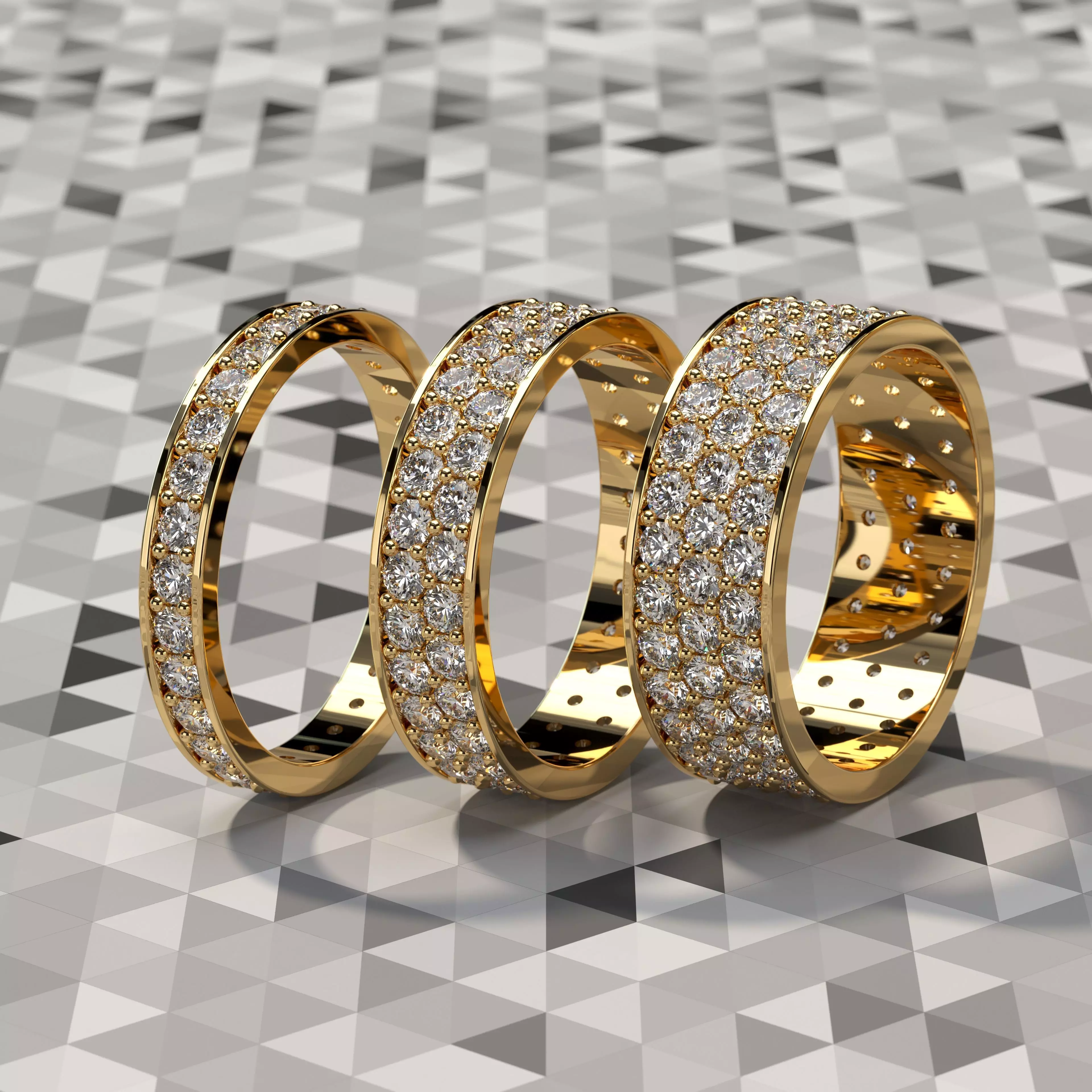 Slim Ring collection with diamonds All Sizes _0