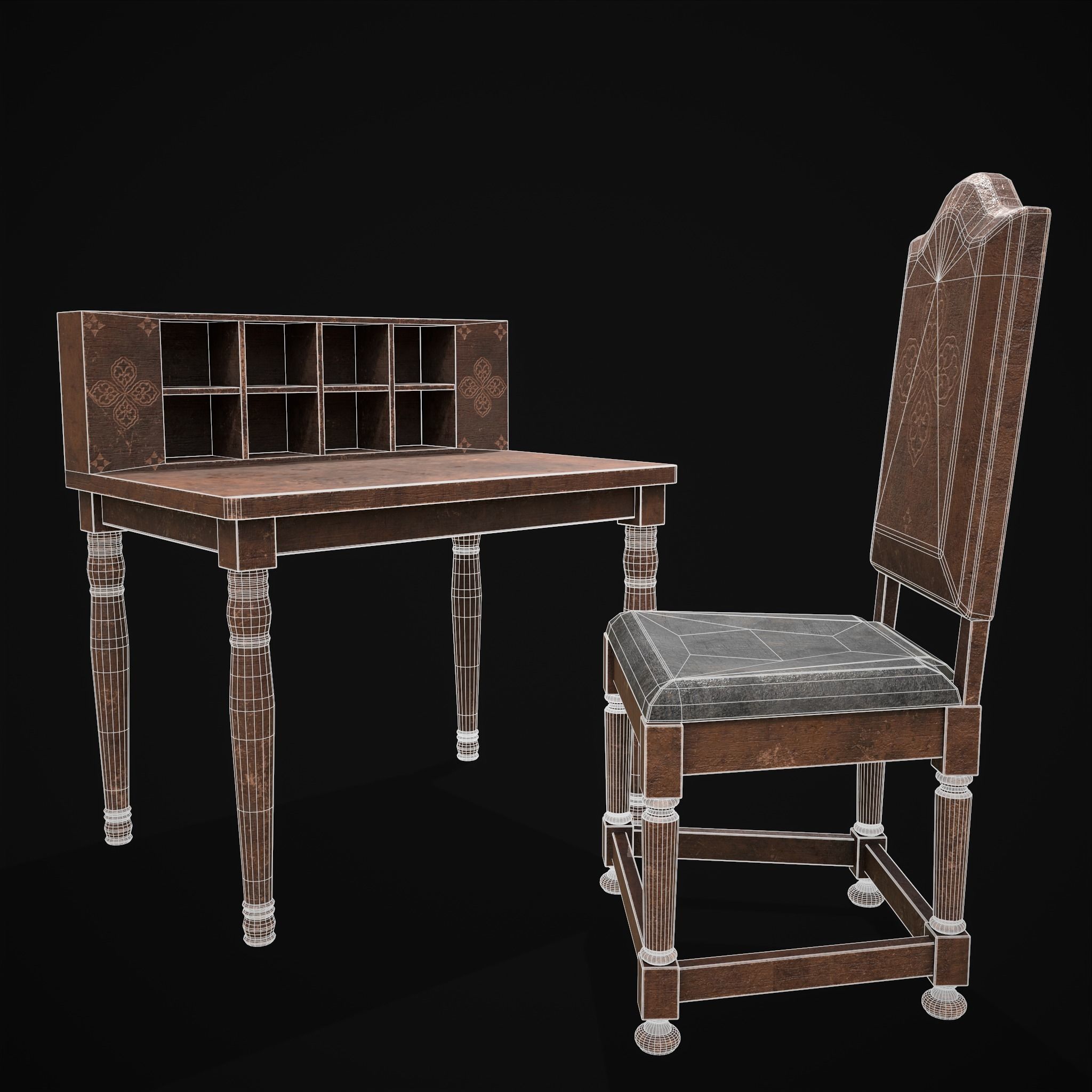  Elegant Tables and Chairs  3D Model Collection_31