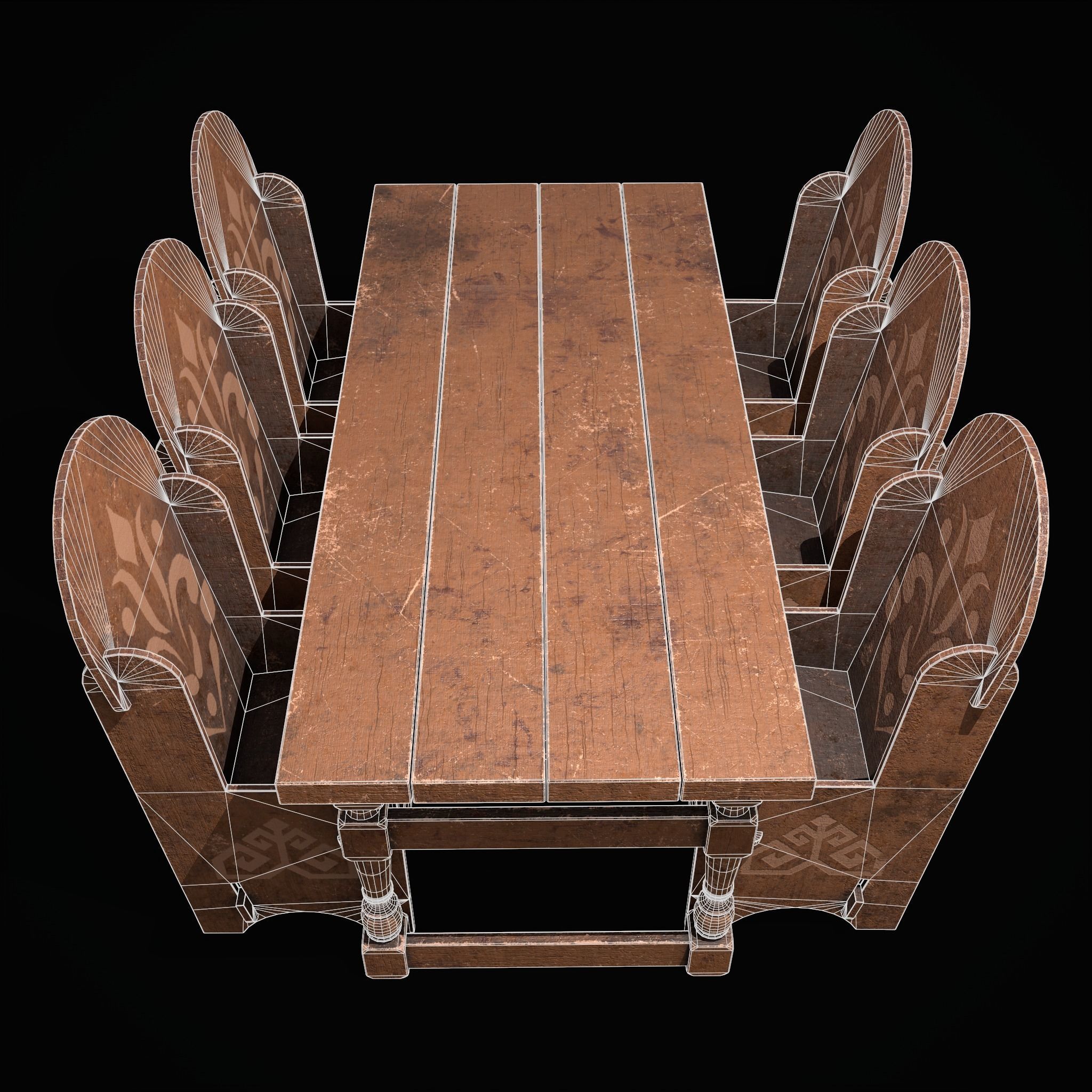  Elegant Tables and Chairs  3D Model Collection_41