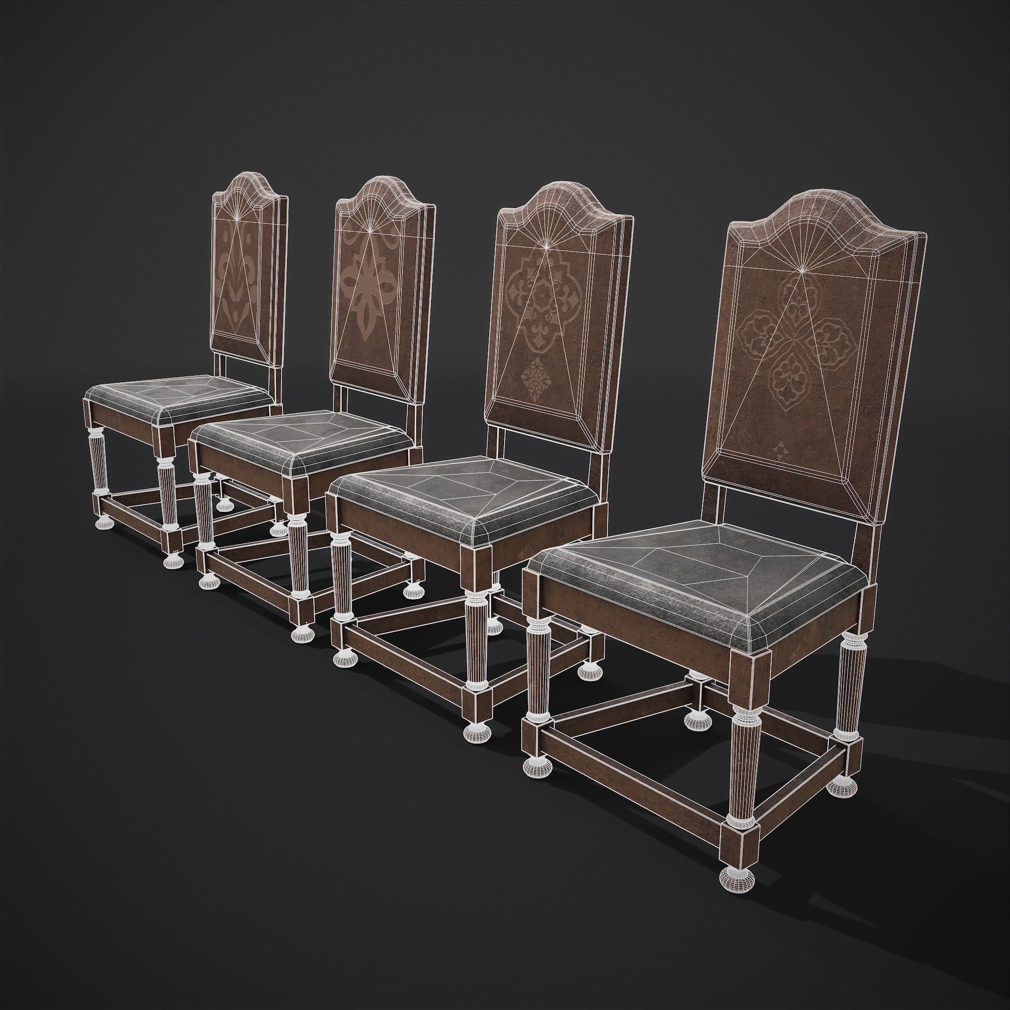  Elegant Tables and Chairs  3D Model Collection_61