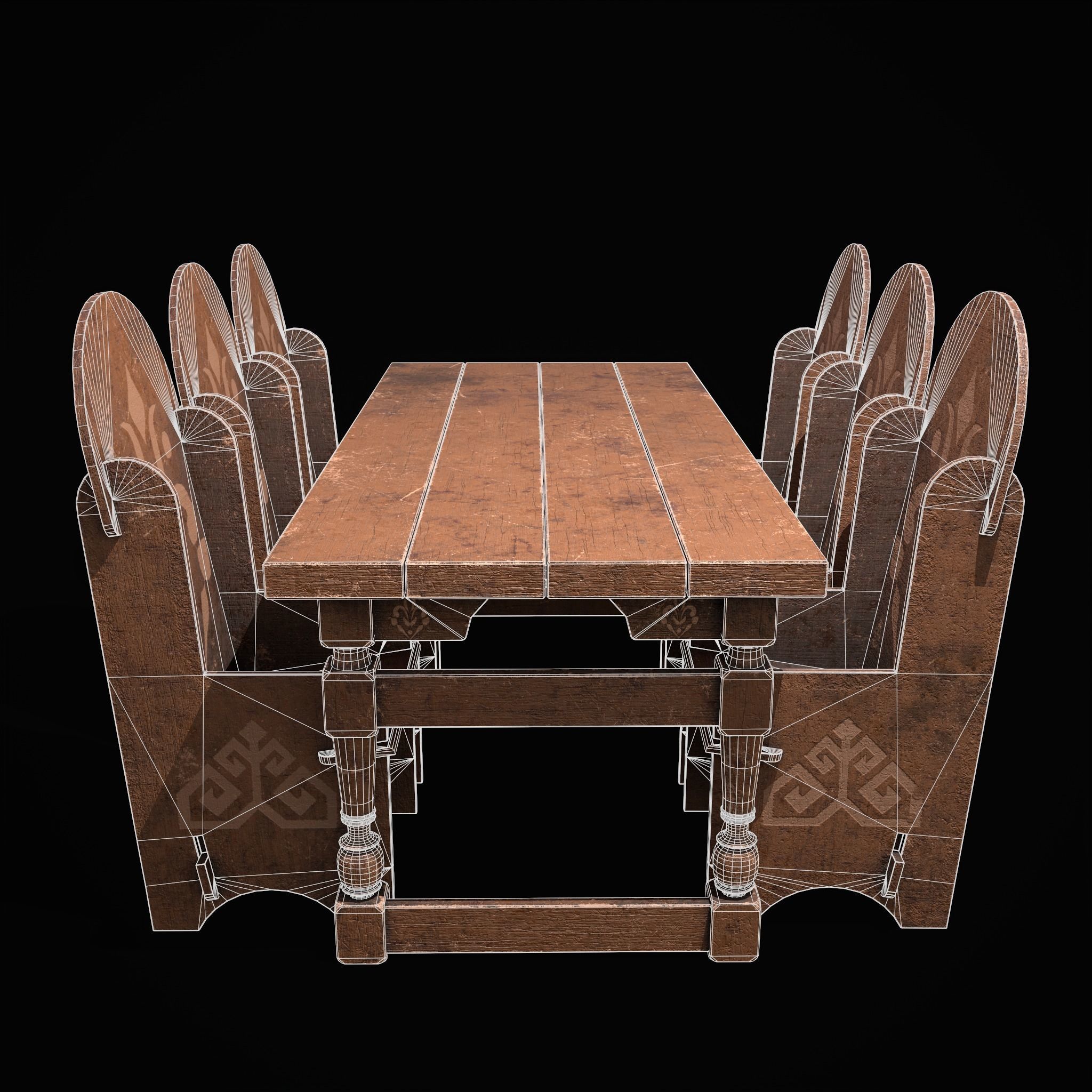  Elegant Tables and Chairs  3D Model Collection_39