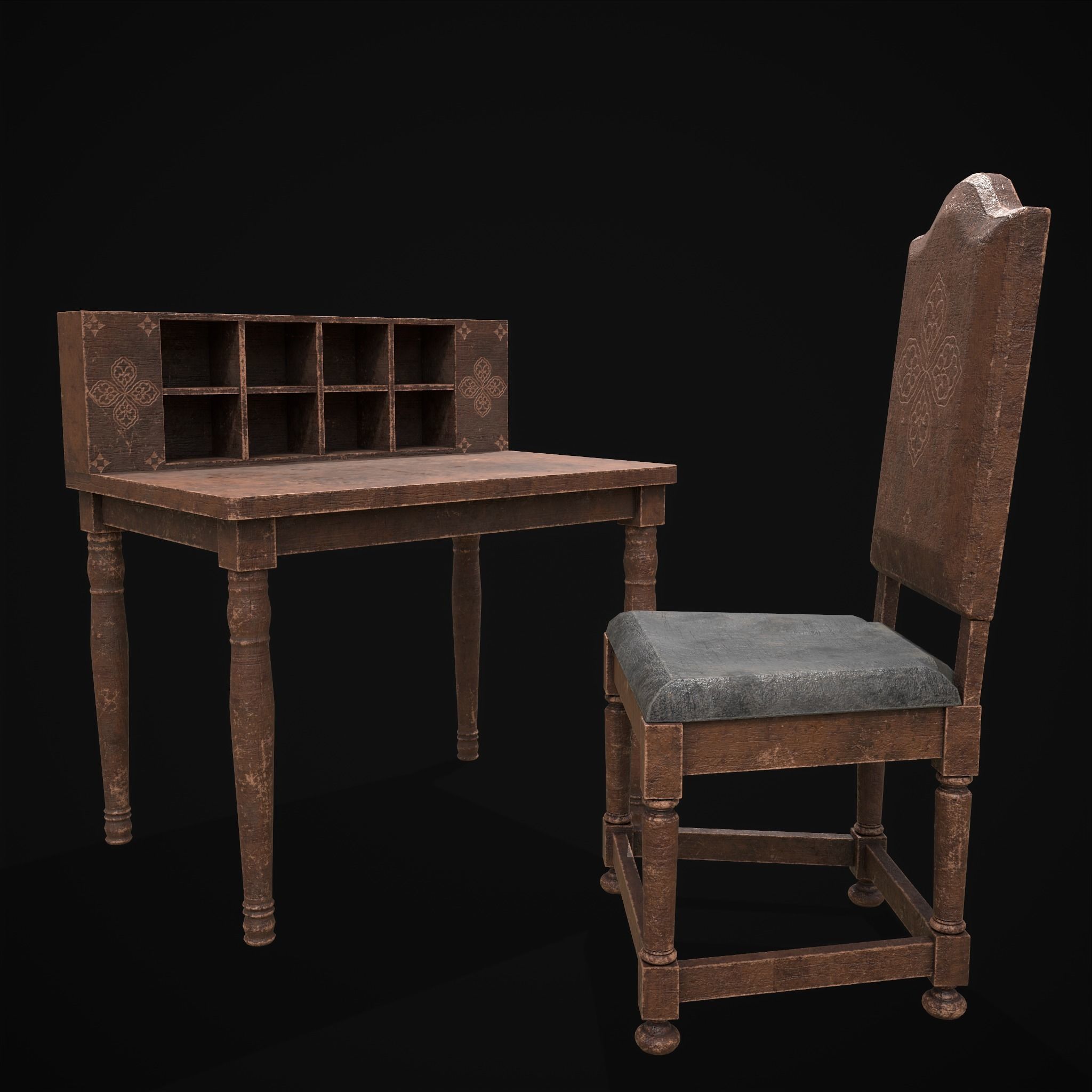  Elegant Tables and Chairs  3D Model Collection_30