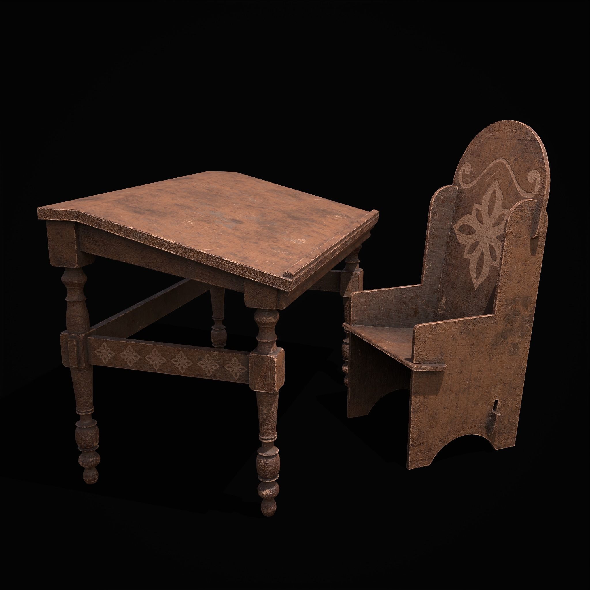  Elegant Tables and Chairs  3D Model Collection_46