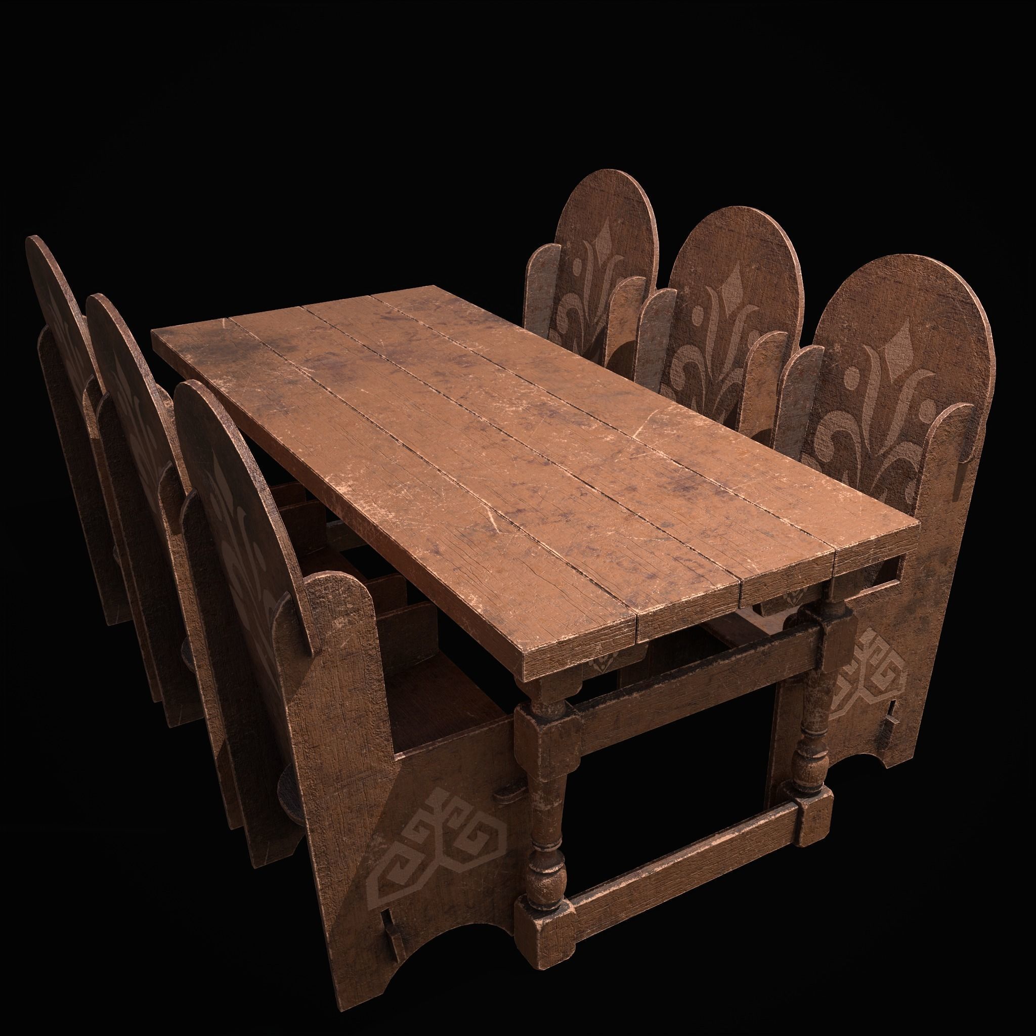  Elegant Tables and Chairs  3D Model Collection_42