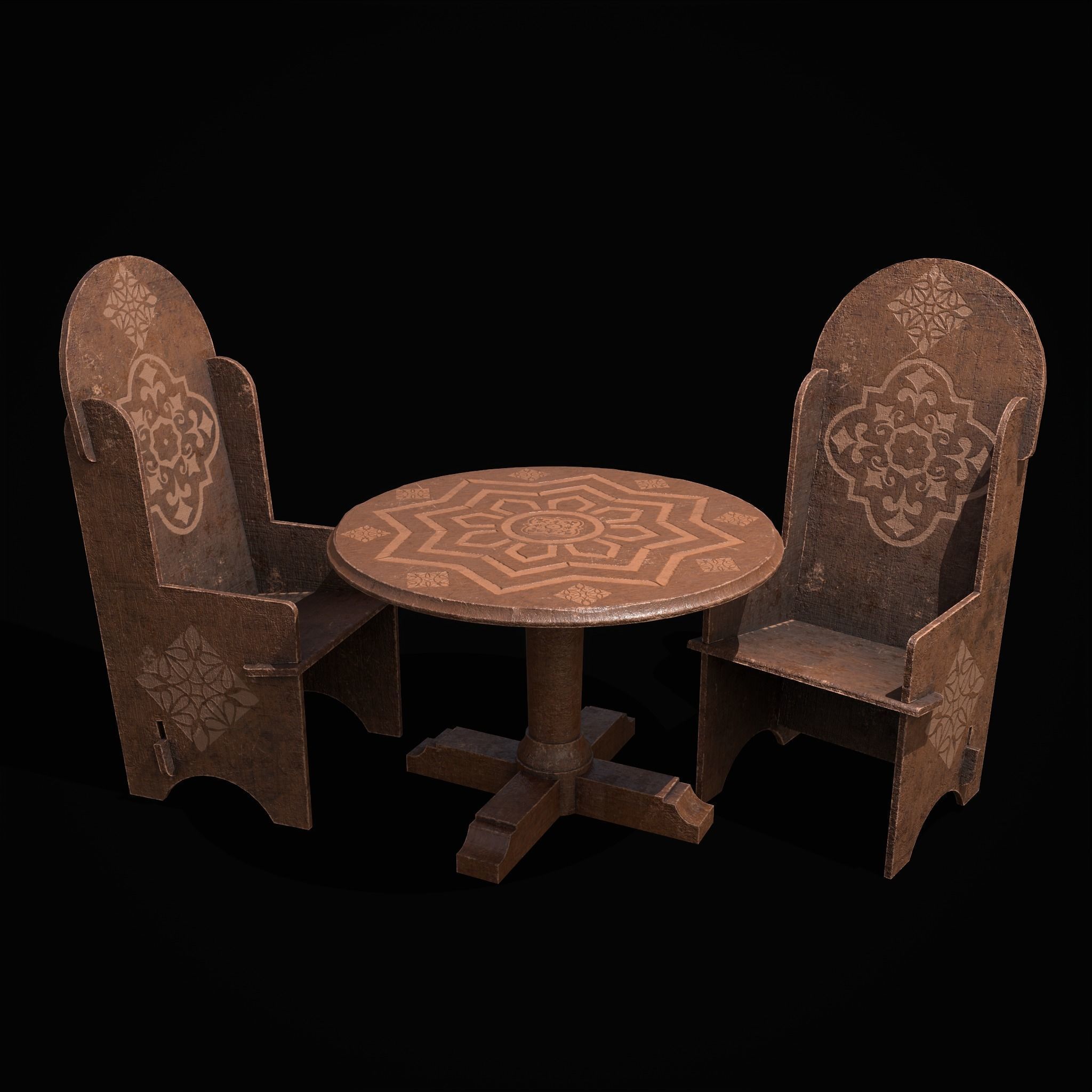  Elegant Tables and Chairs  3D Model Collection_22