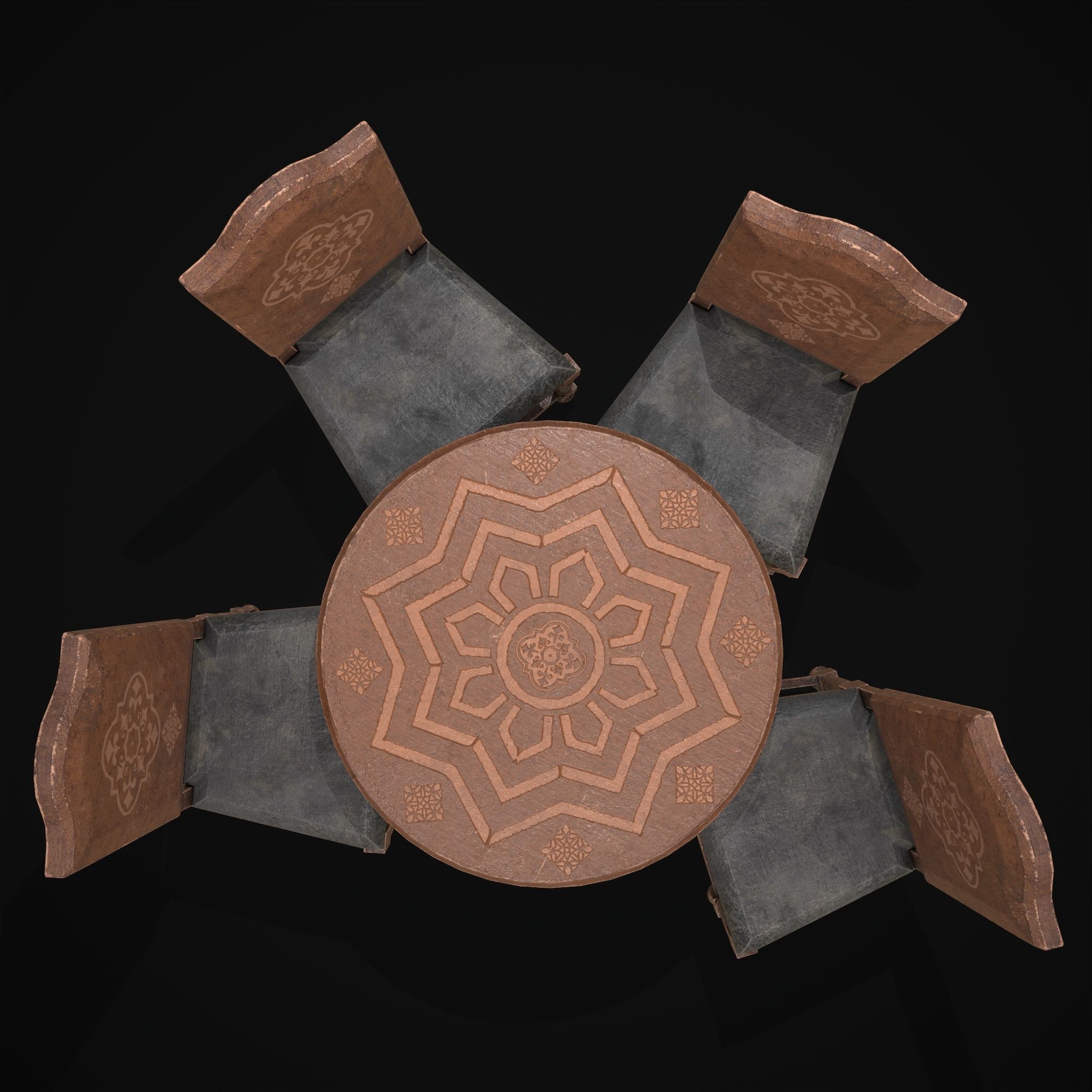  Elegant Tables and Chairs  3D Model Collection_36