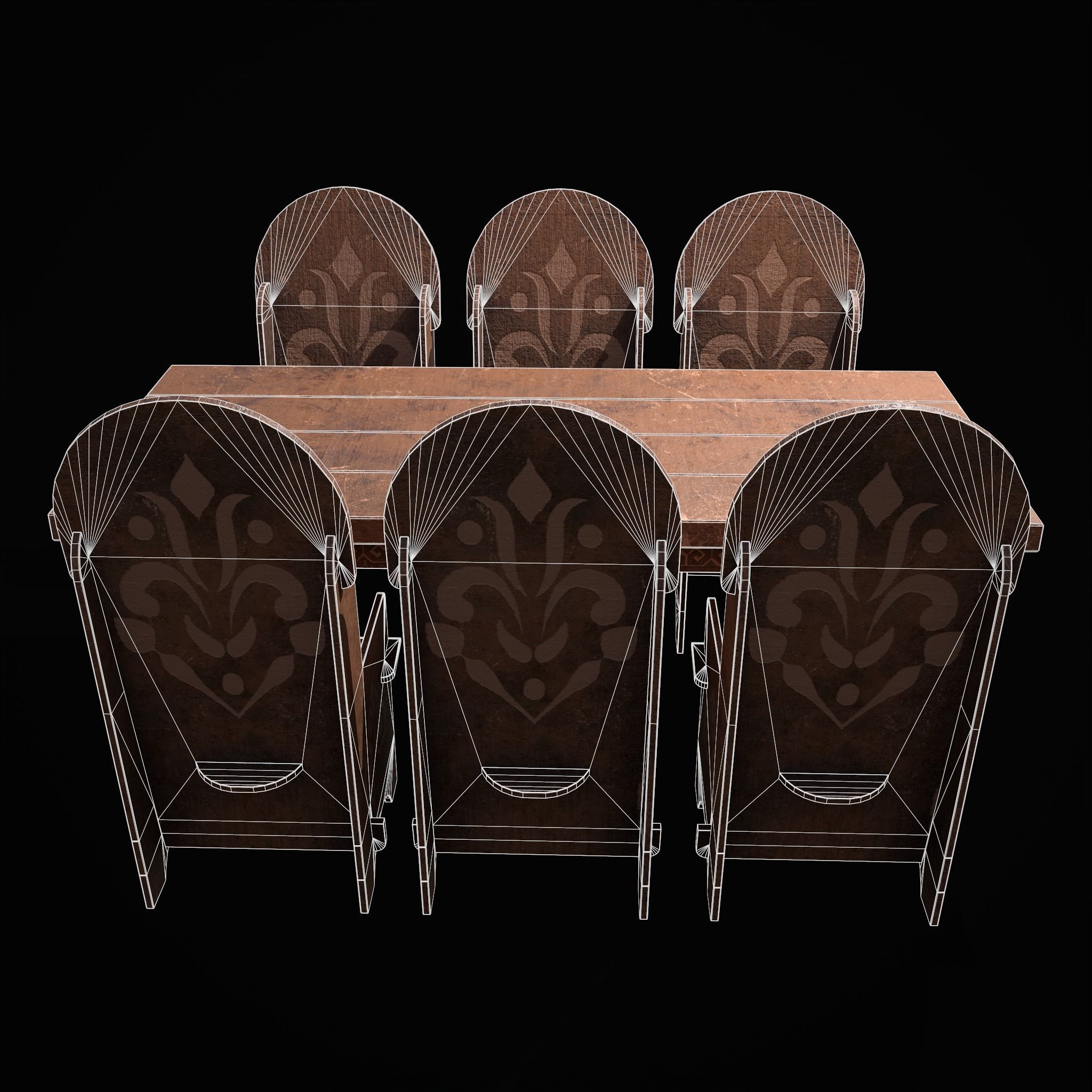  Elegant Tables and Chairs  3D Model Collection_45