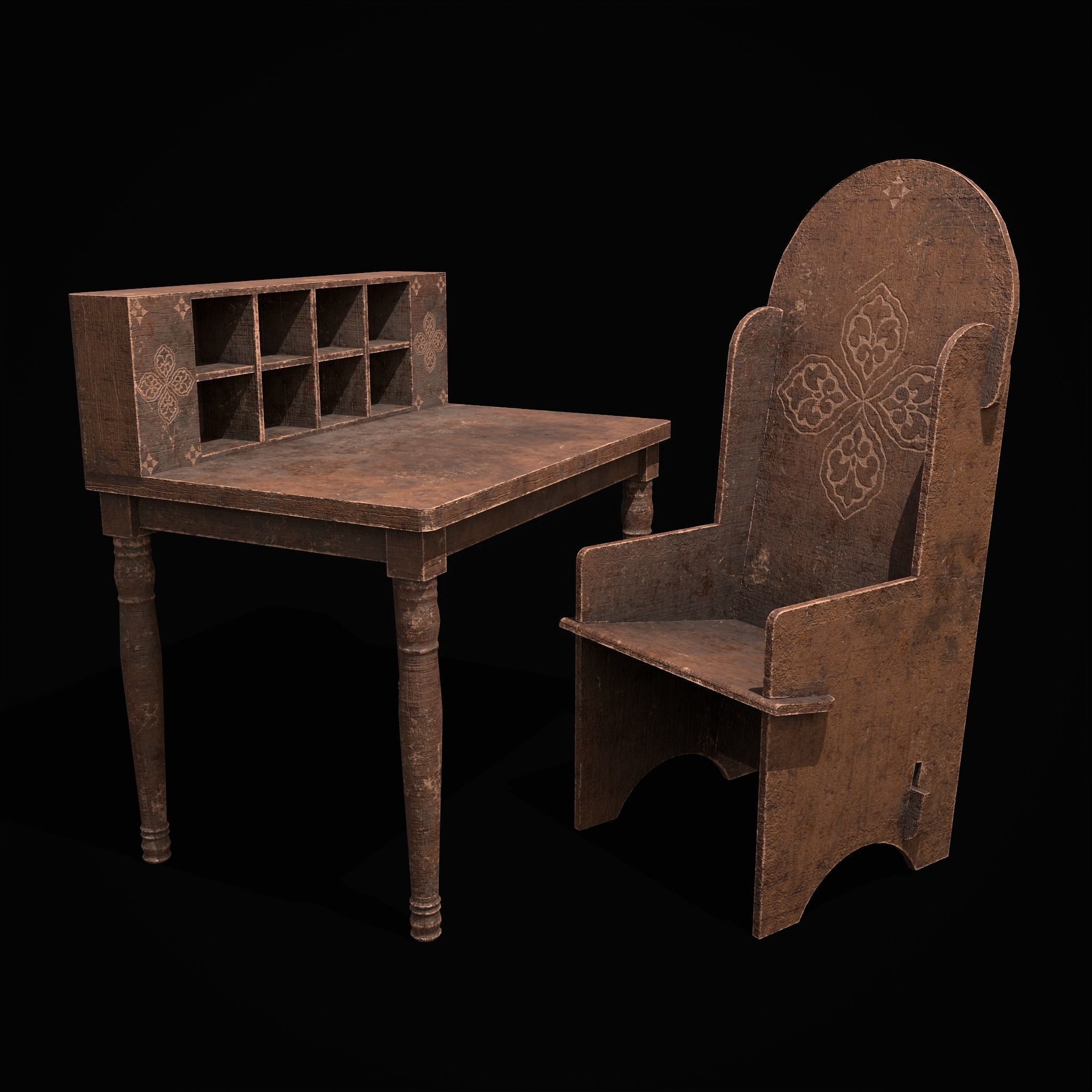  Elegant Tables and Chairs  3D Model Collection_23