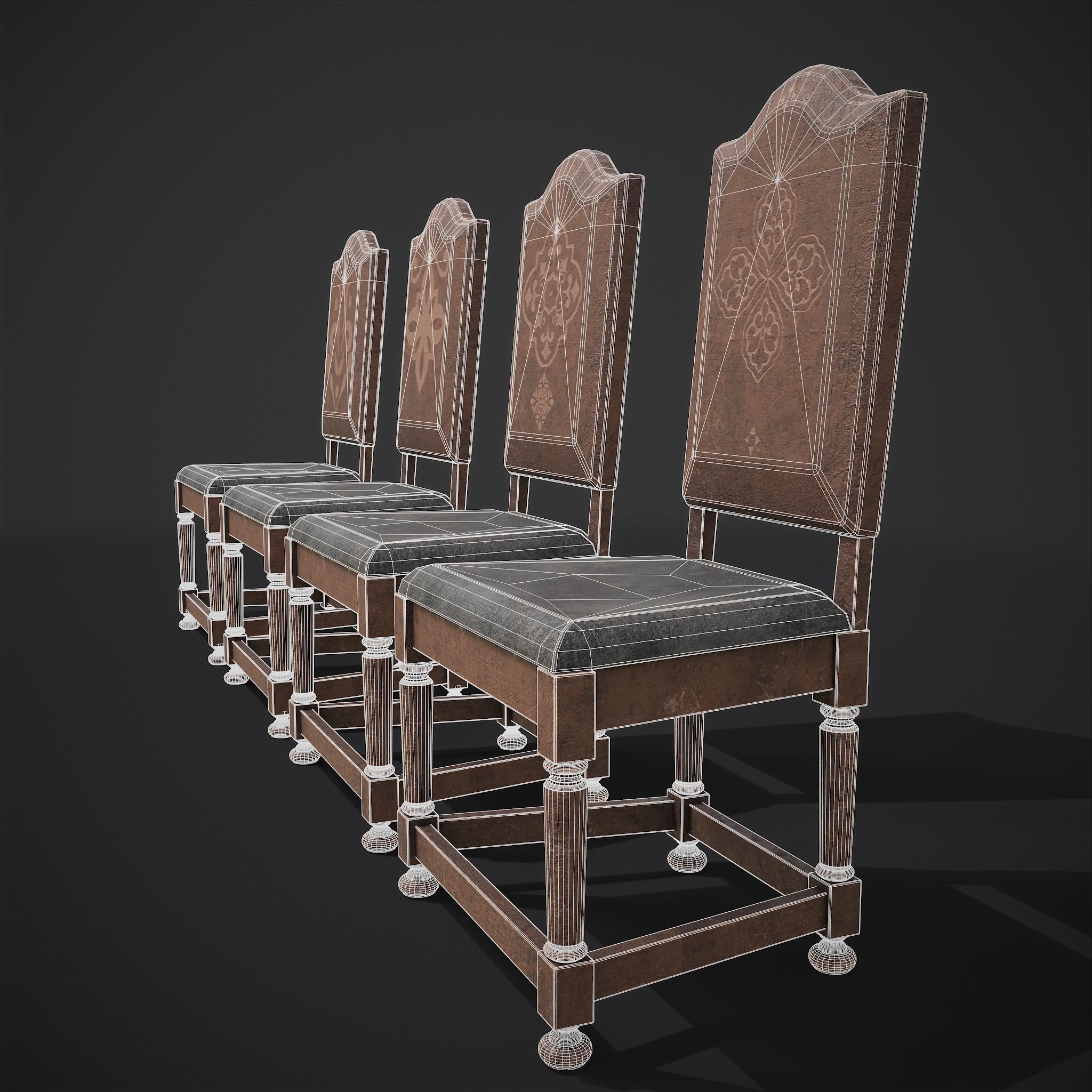  Elegant Tables and Chairs  3D Model Collection_65