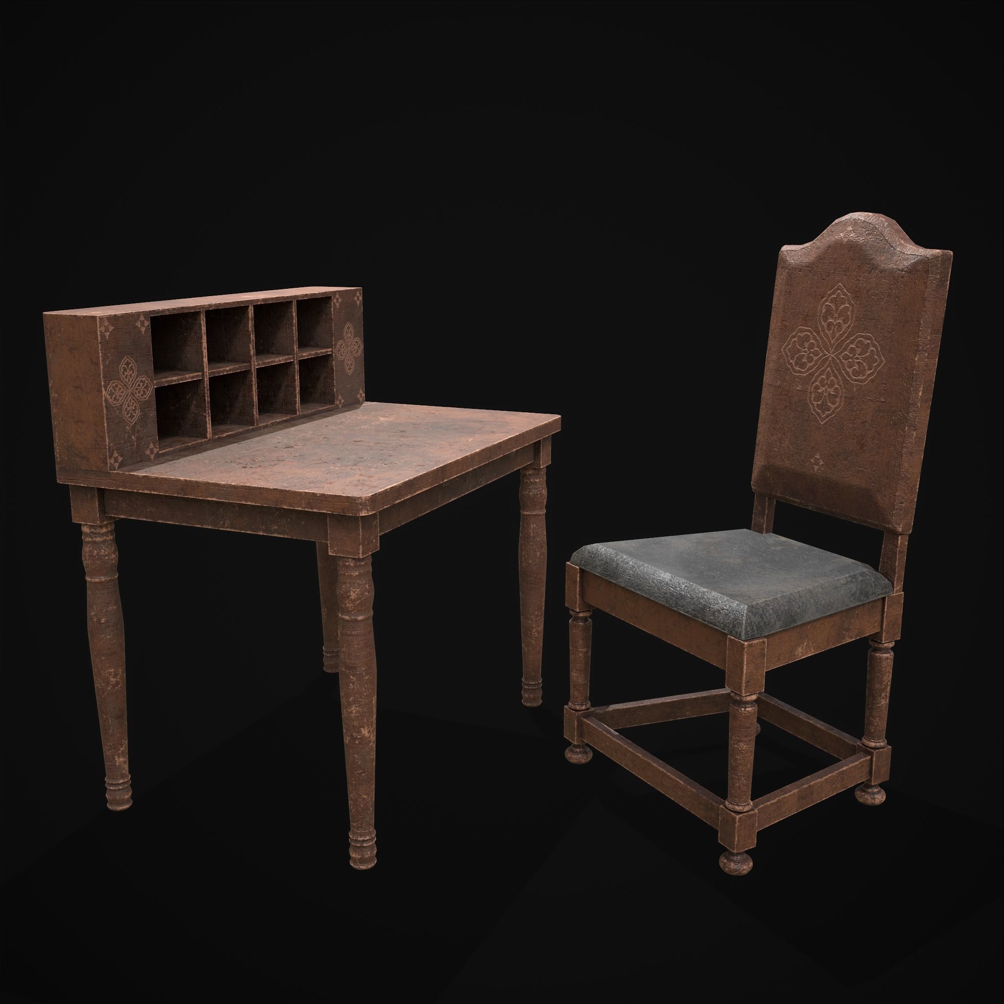  Elegant Tables and Chairs  3D Model Collection_17
