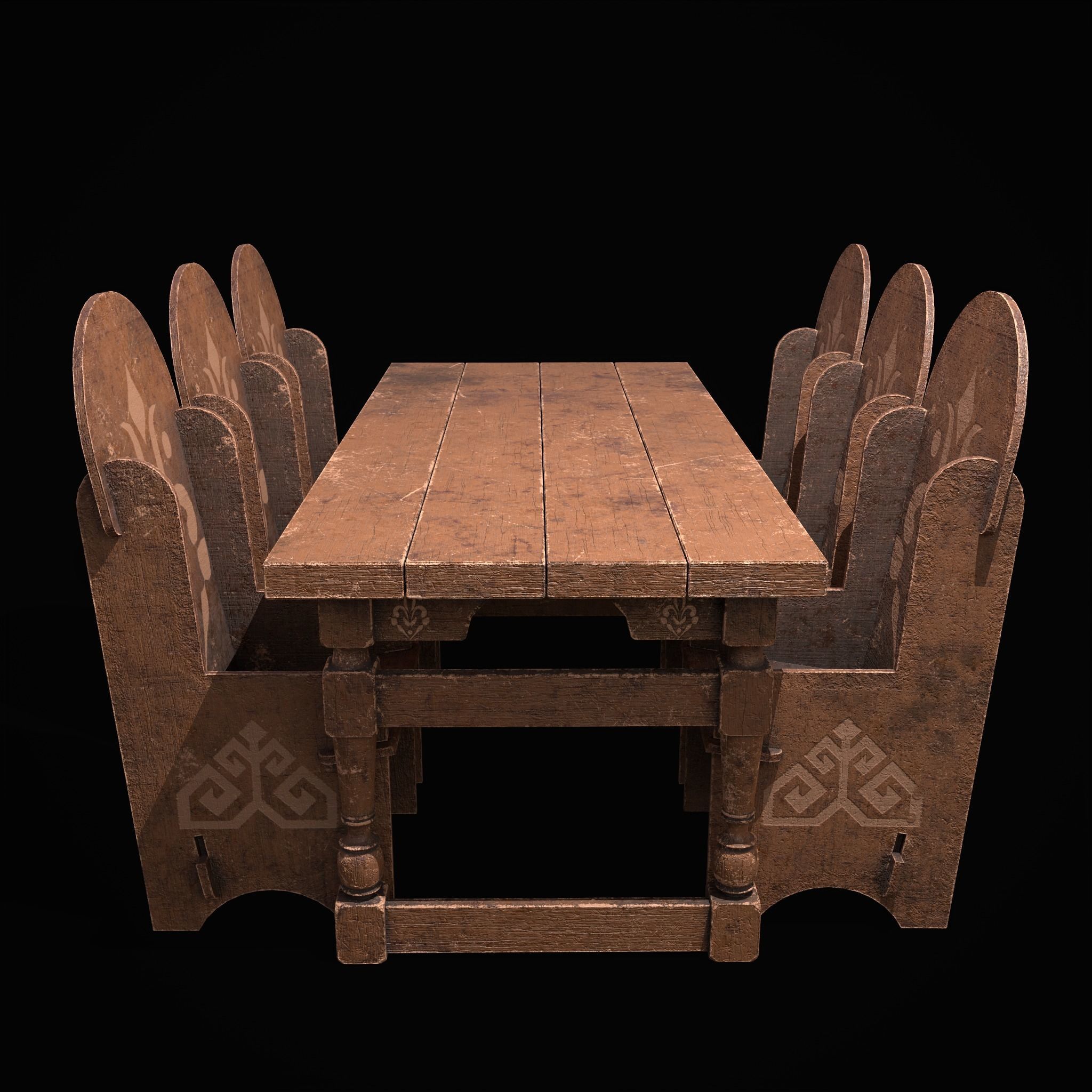  Elegant Tables and Chairs  3D Model Collection_38