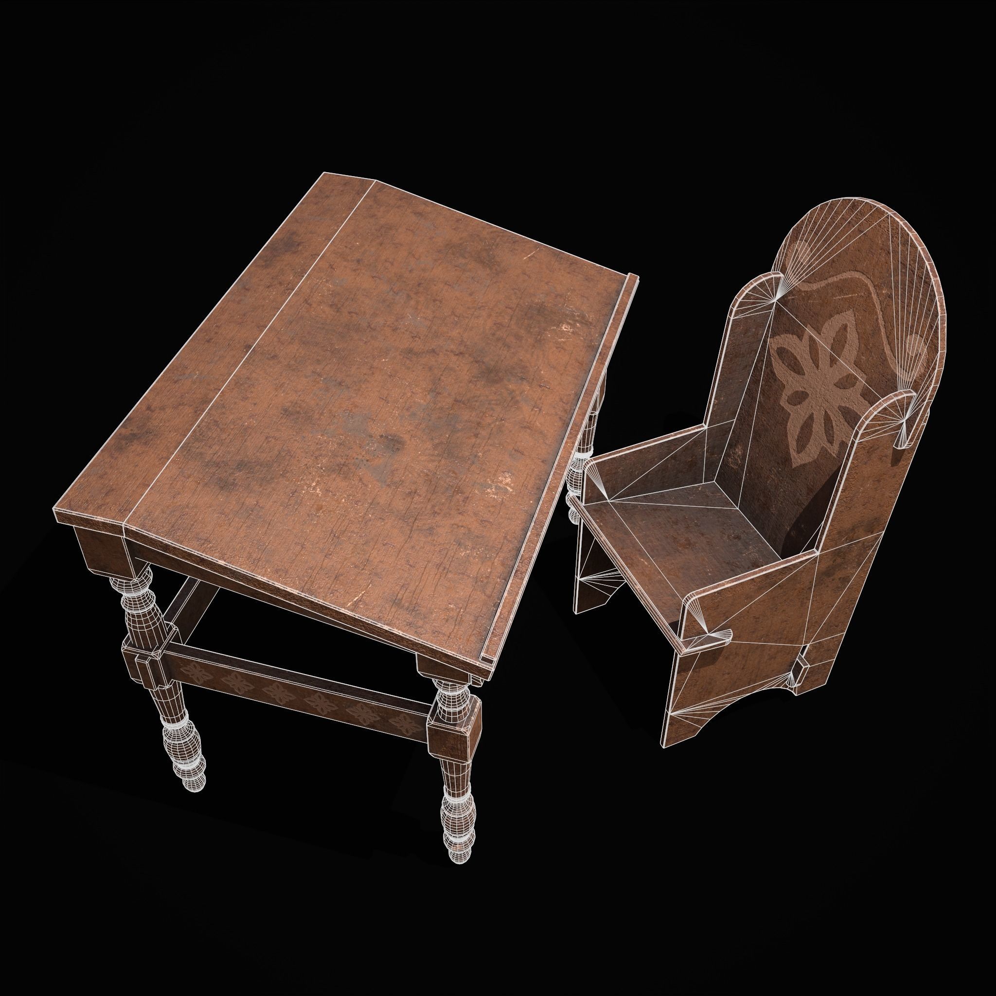  Elegant Tables and Chairs  3D Model Collection_49