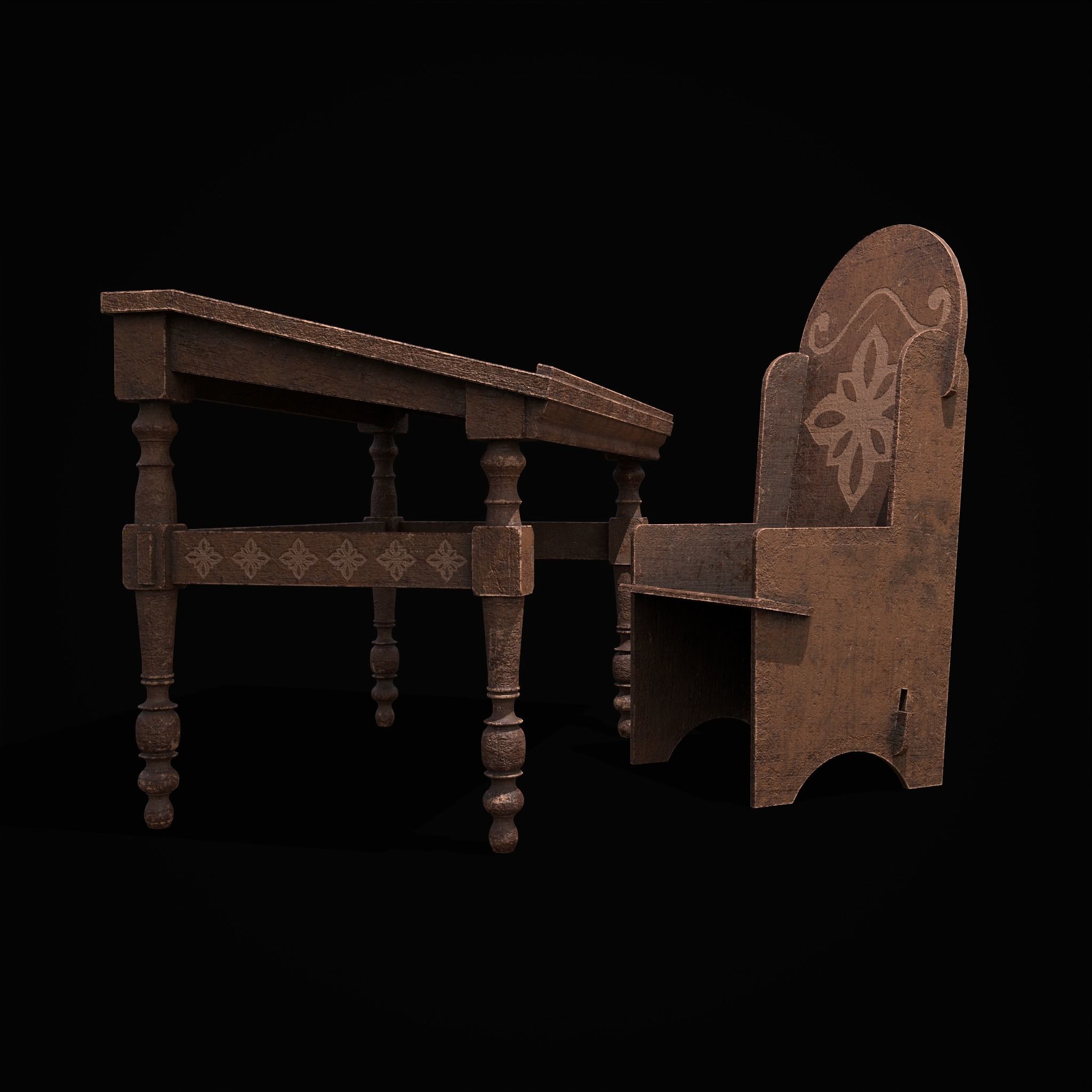 Elegant Tables and Chairs  3D Model Collection_50