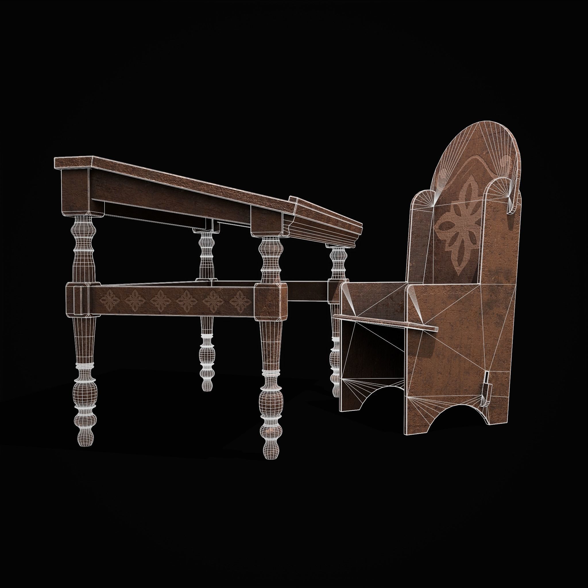  Elegant Tables and Chairs  3D Model Collection_51