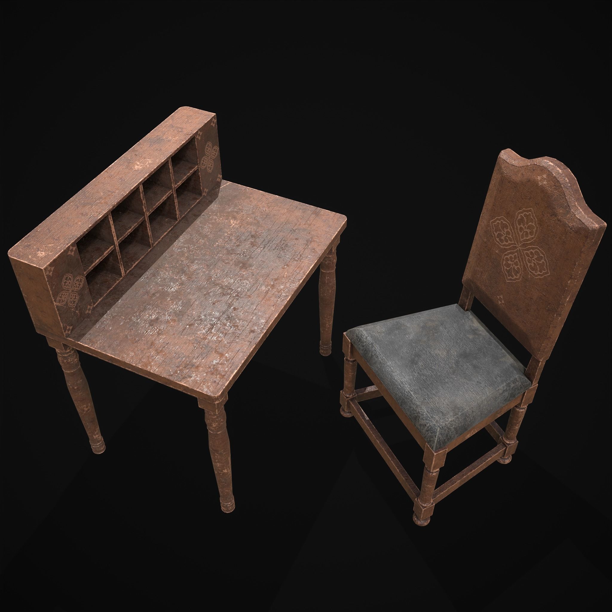  Elegant Tables and Chairs  3D Model Collection_26