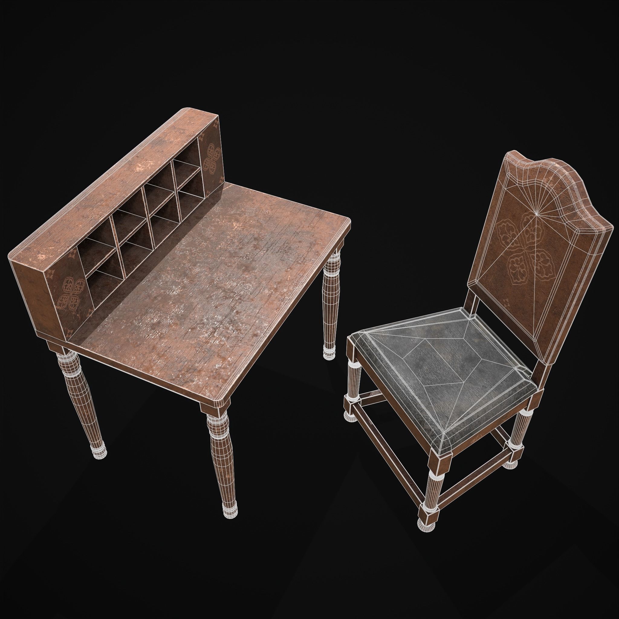  Elegant Tables and Chairs  3D Model Collection_27