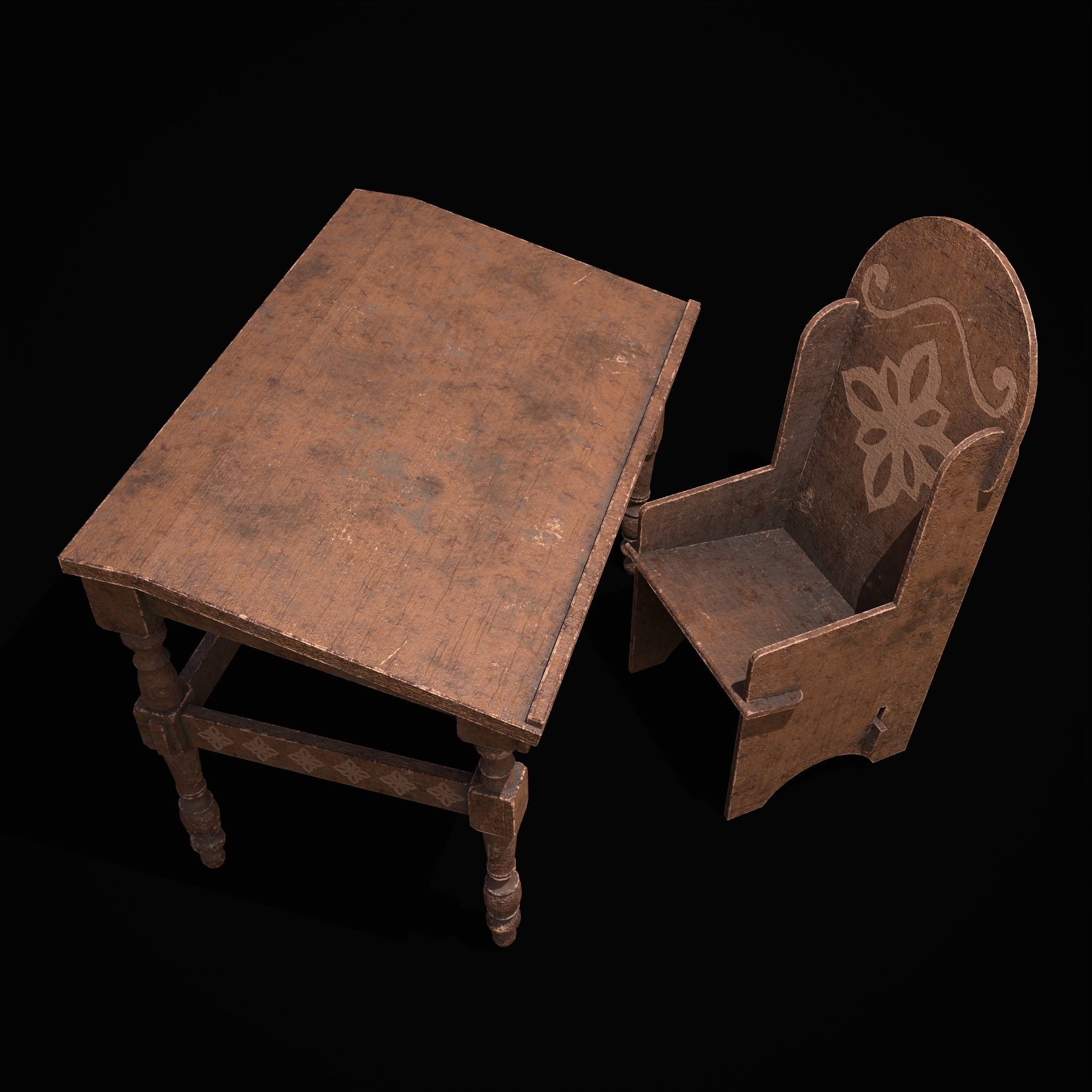  Elegant Tables and Chairs  3D Model Collection_48