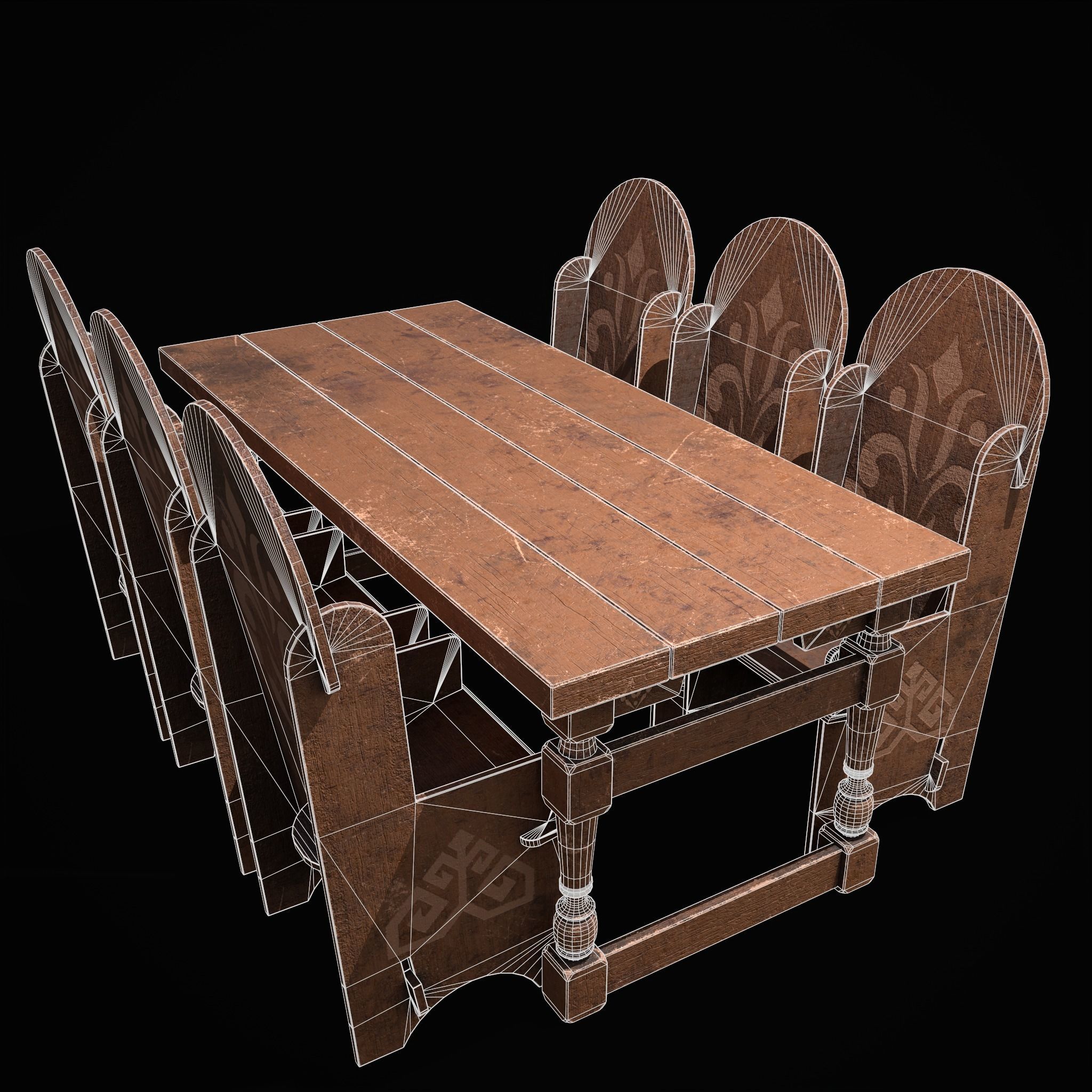  Elegant Tables and Chairs  3D Model Collection_43