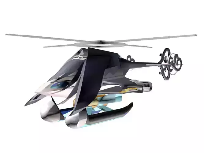 KroniiCopter futuristic helicopter