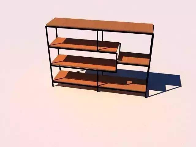 Wooden metal shelf small