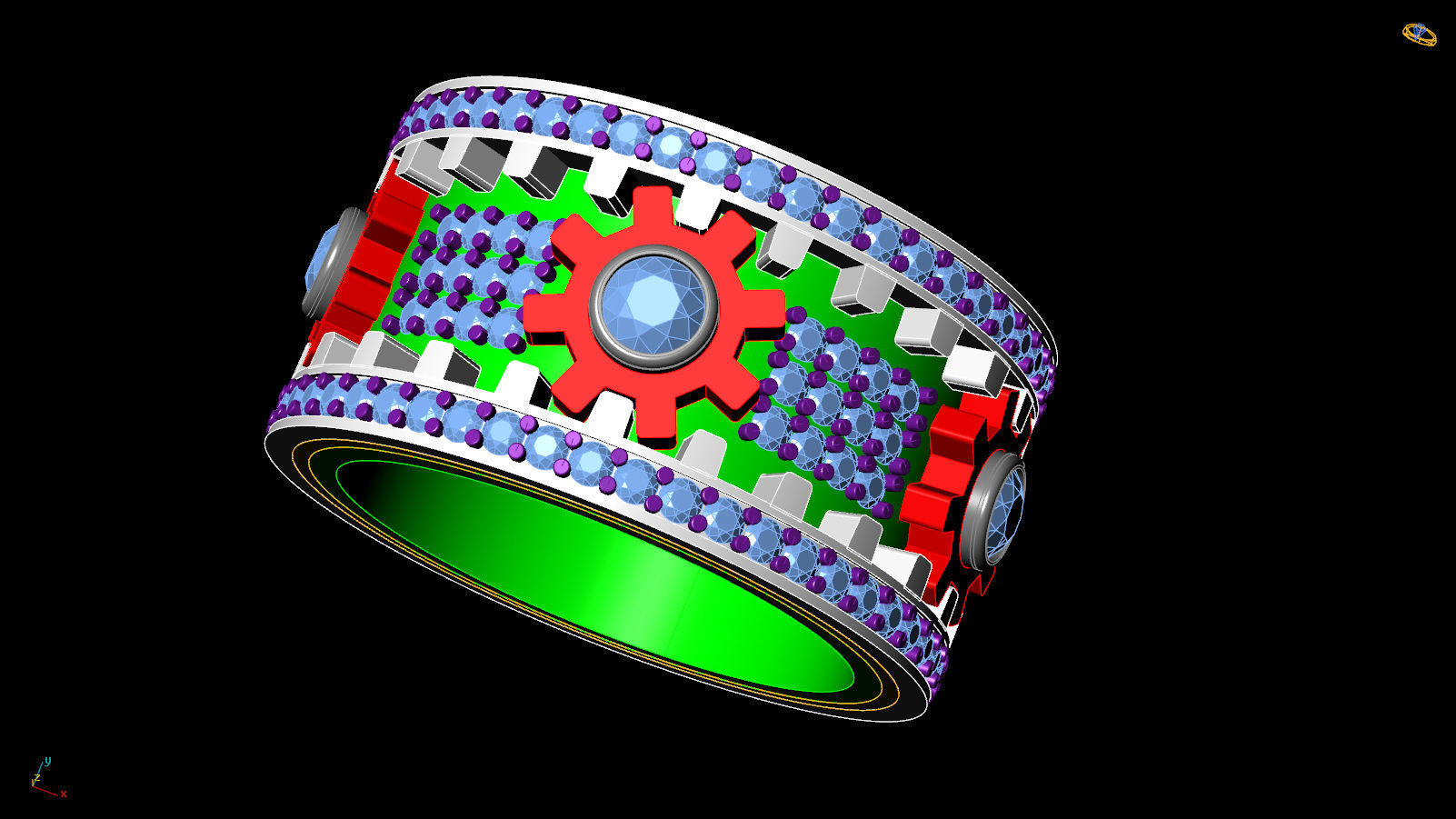 Ring Moving special 3D print model_4
