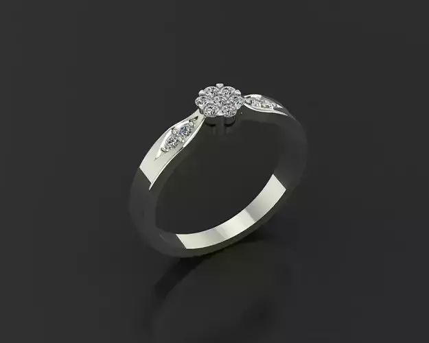 Women solitaire ring