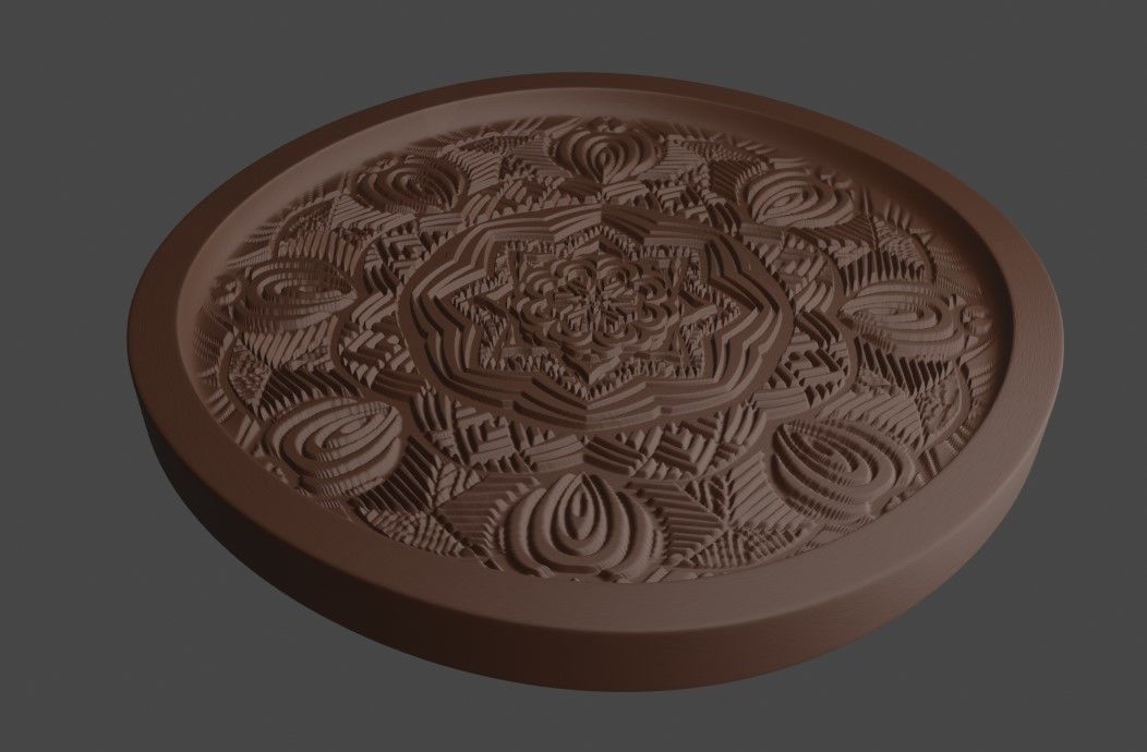 Mandala Medallion Free 3D print model_2