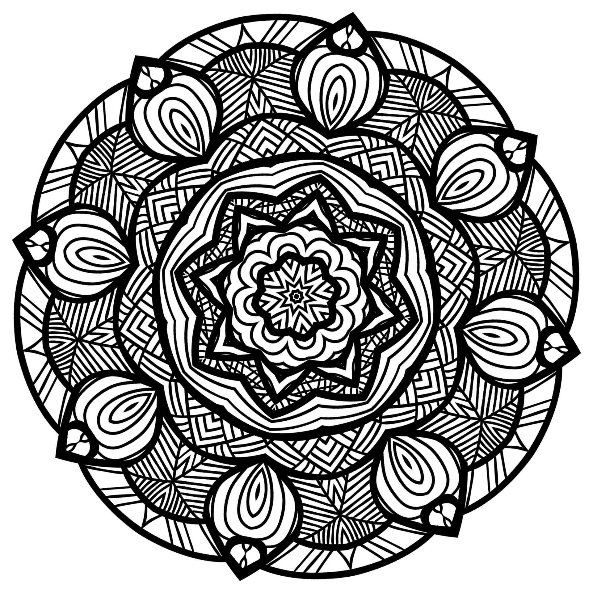 Mandala Medallion Free 3D print model_8