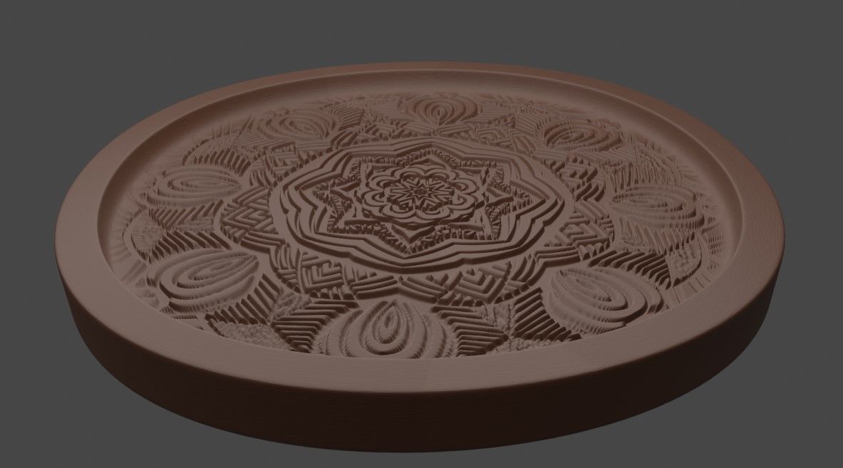 Mandala Medallion Free 3D print model_4