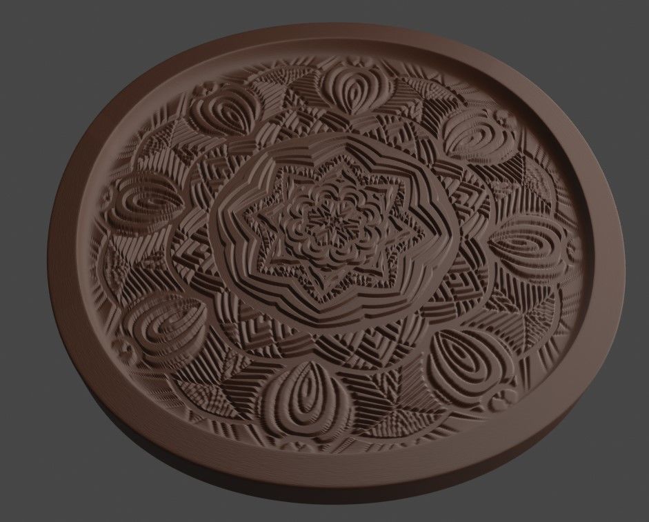 Mandala Medallion Free 3D print model_1